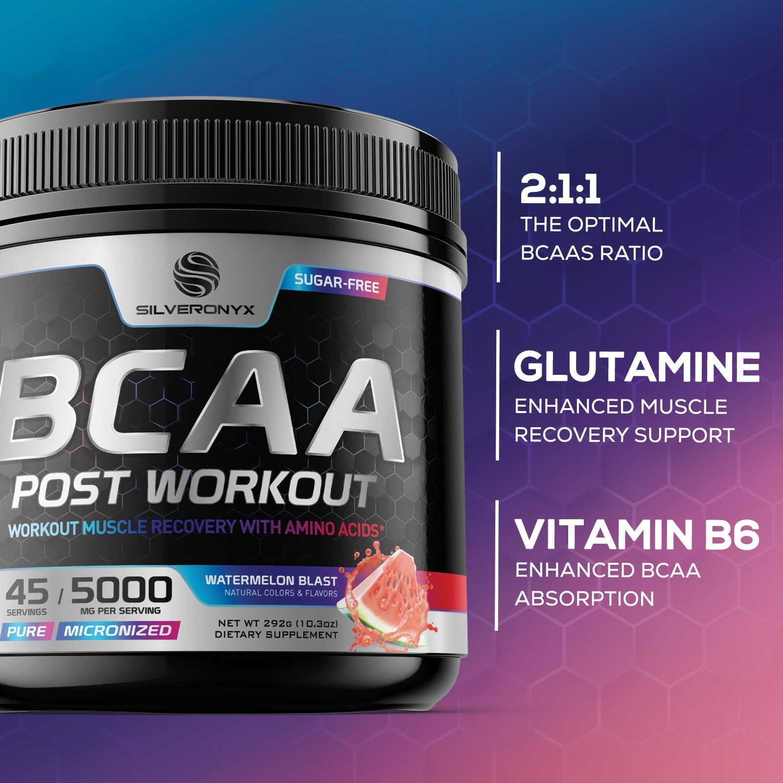 Amino Muscle Recovery Powder with BCAAs – After Workout Recovery Drink for Women