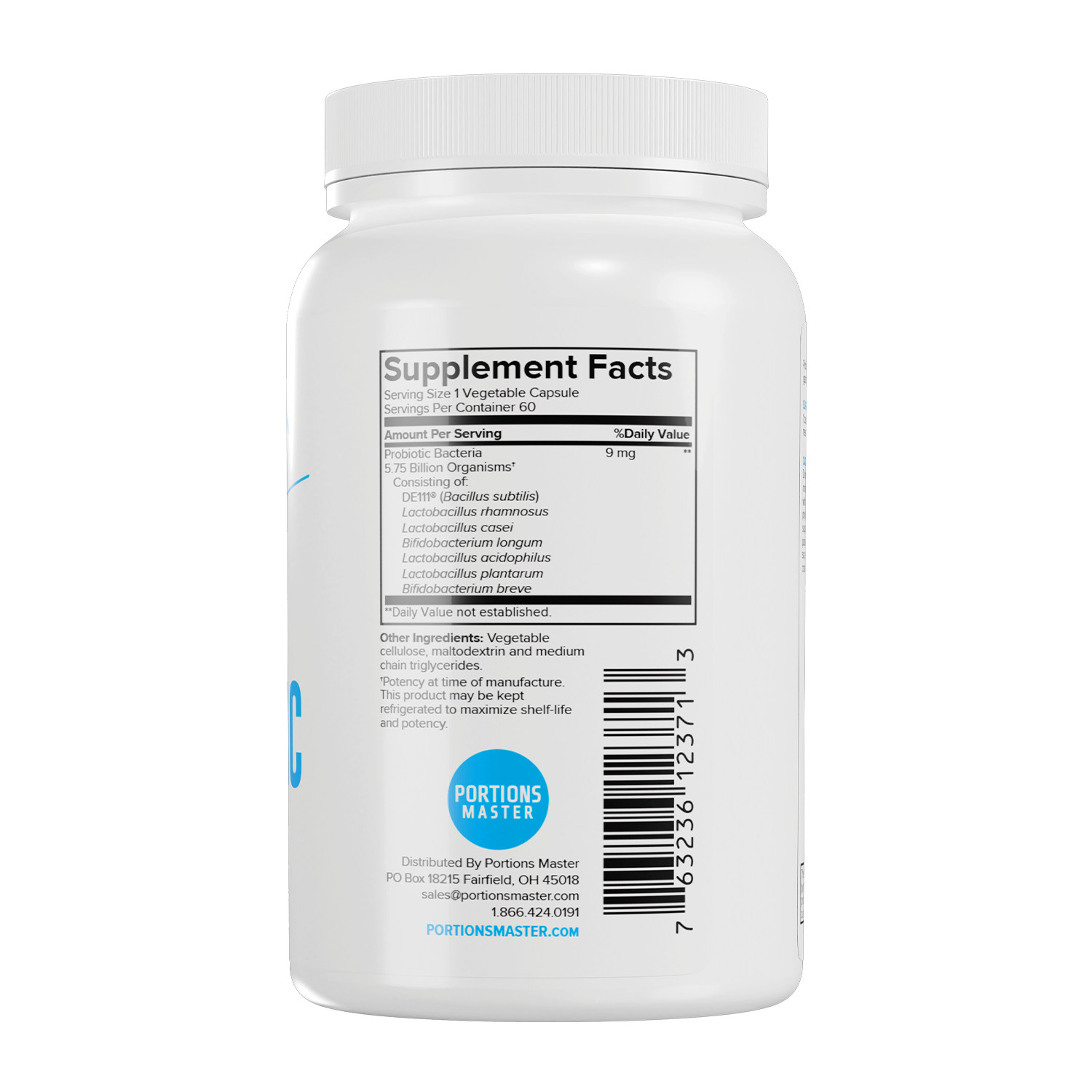 Portions Master Advanced Probiotic 5.75 Billion Organisms – 60ct