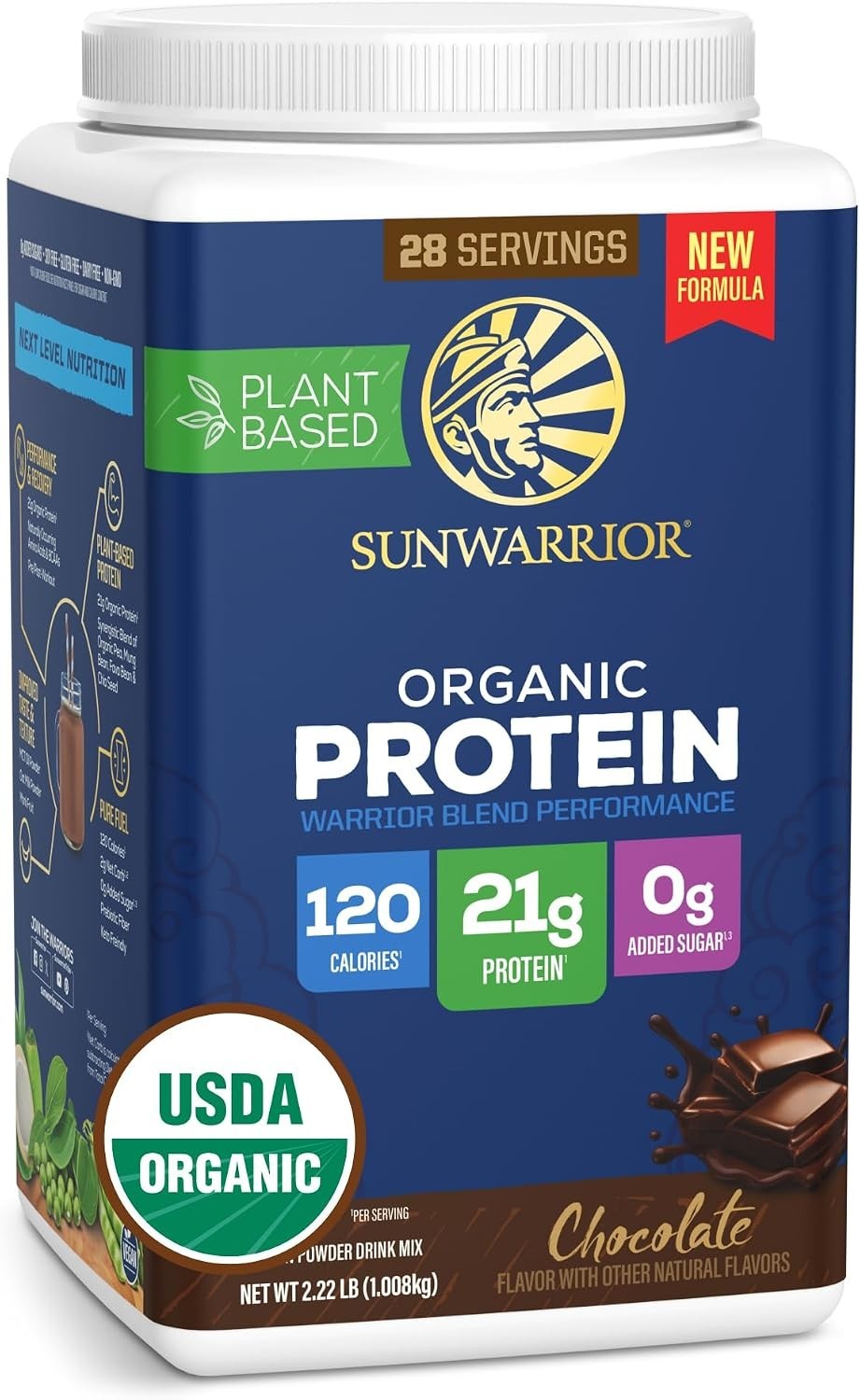 Organic Chocolate Warrior Blend Performance Protein, 35.52 OZ
