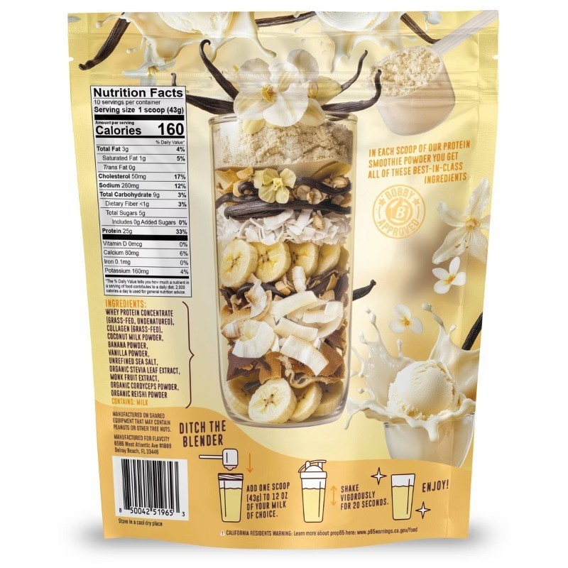 Protein Powder – Vanilla – 10 Serv (430g): High Protein, Gluten-Free