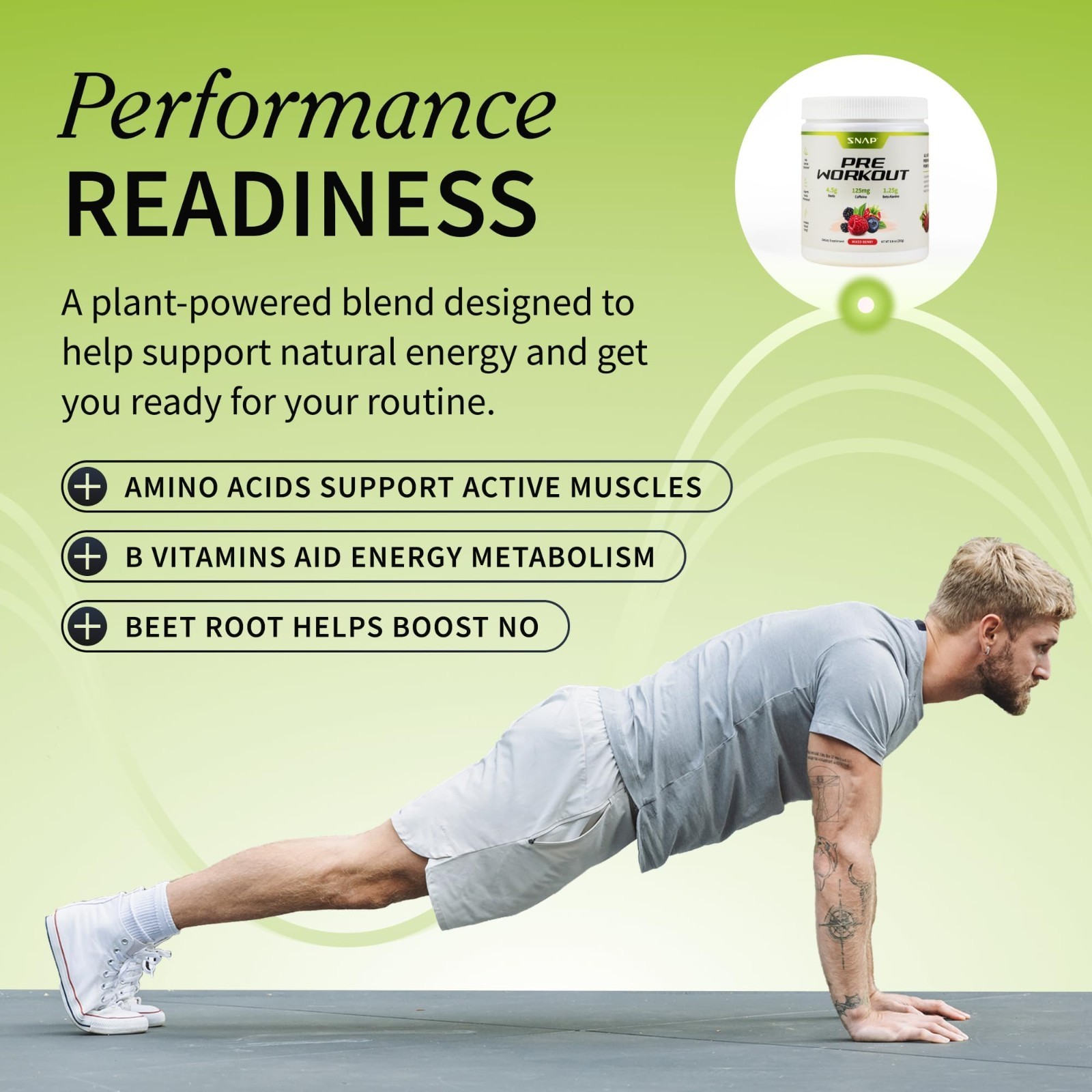 Natural Beet Root Powder – Plant-Based Pre Workout for Energy & Endurance, Nitri