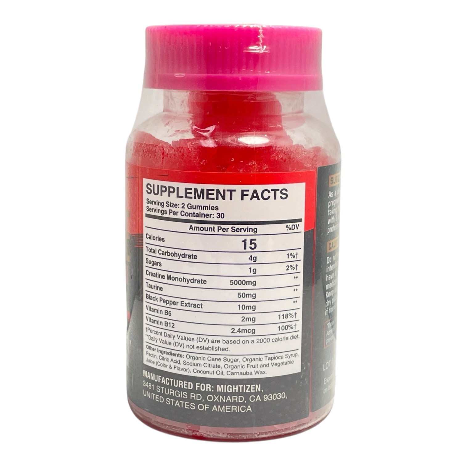*Mightizen Creatine Monohydrate 60 Gummies Muscle Recovery -Berry Flavor-