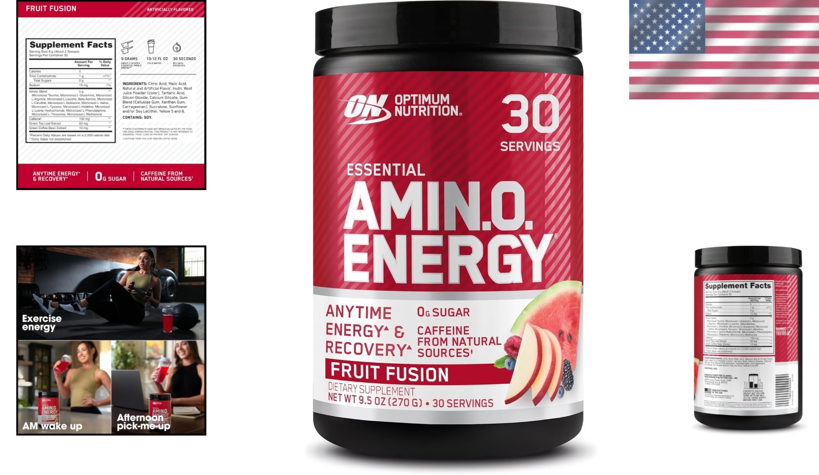 30 Servings of Amino Energy Powder – Muscle Recovery & Mental Focus Support