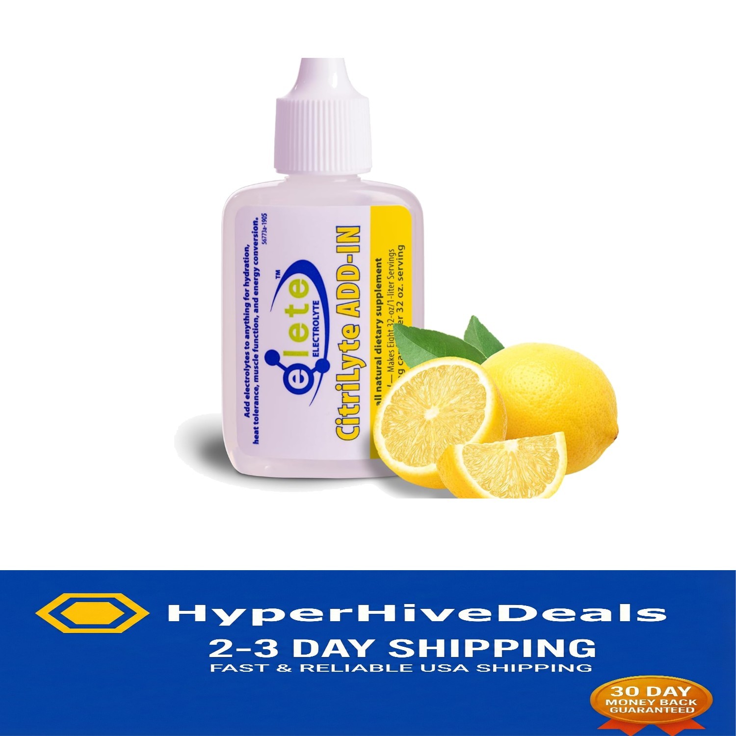 elete CitriLyte Electrolyte Hydration Drops – Natural Lemon Flavor | 24.6 mL