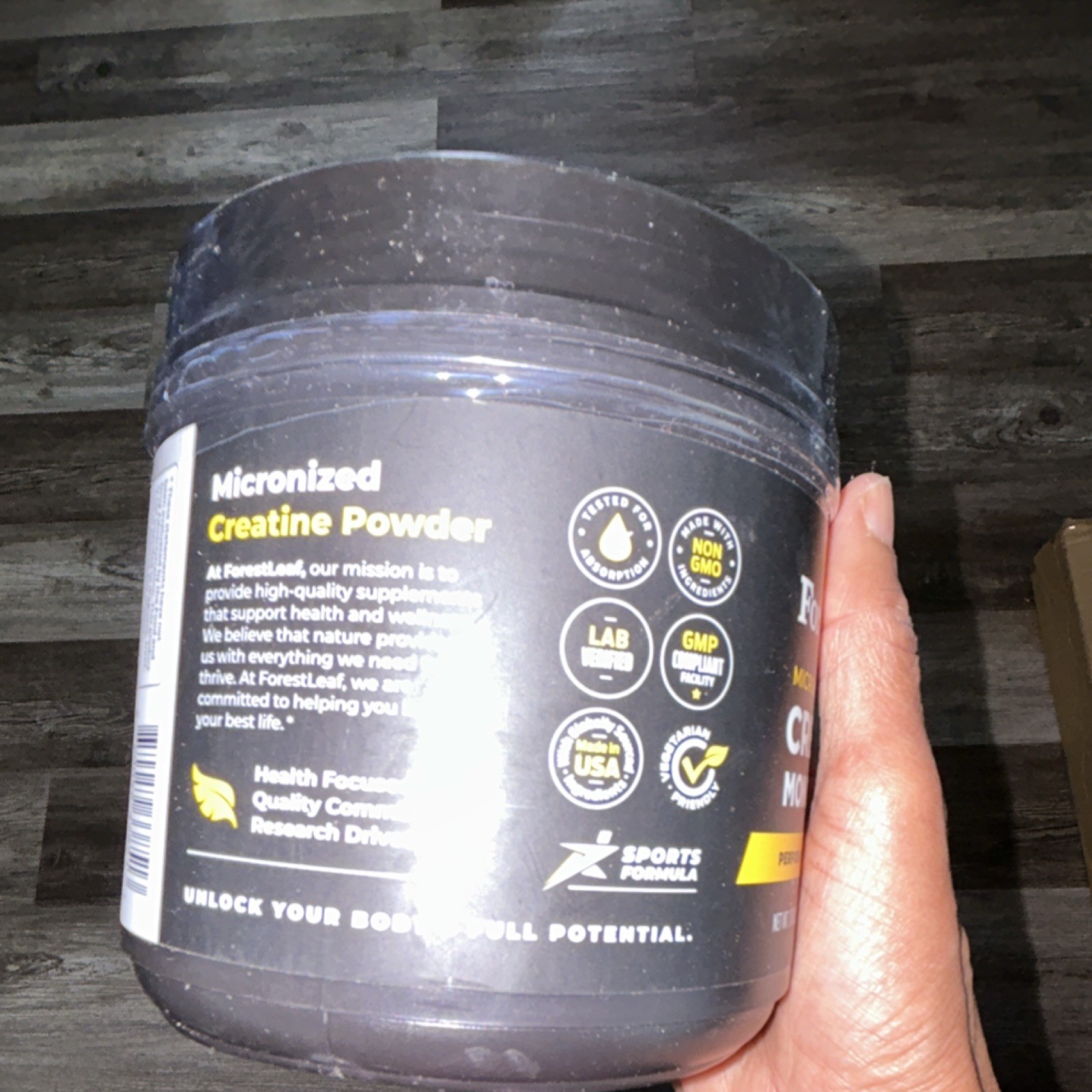 ForestLeaf Micronized Creatine Monohydrate Powder Unflavored 17.6oz 100 Servings