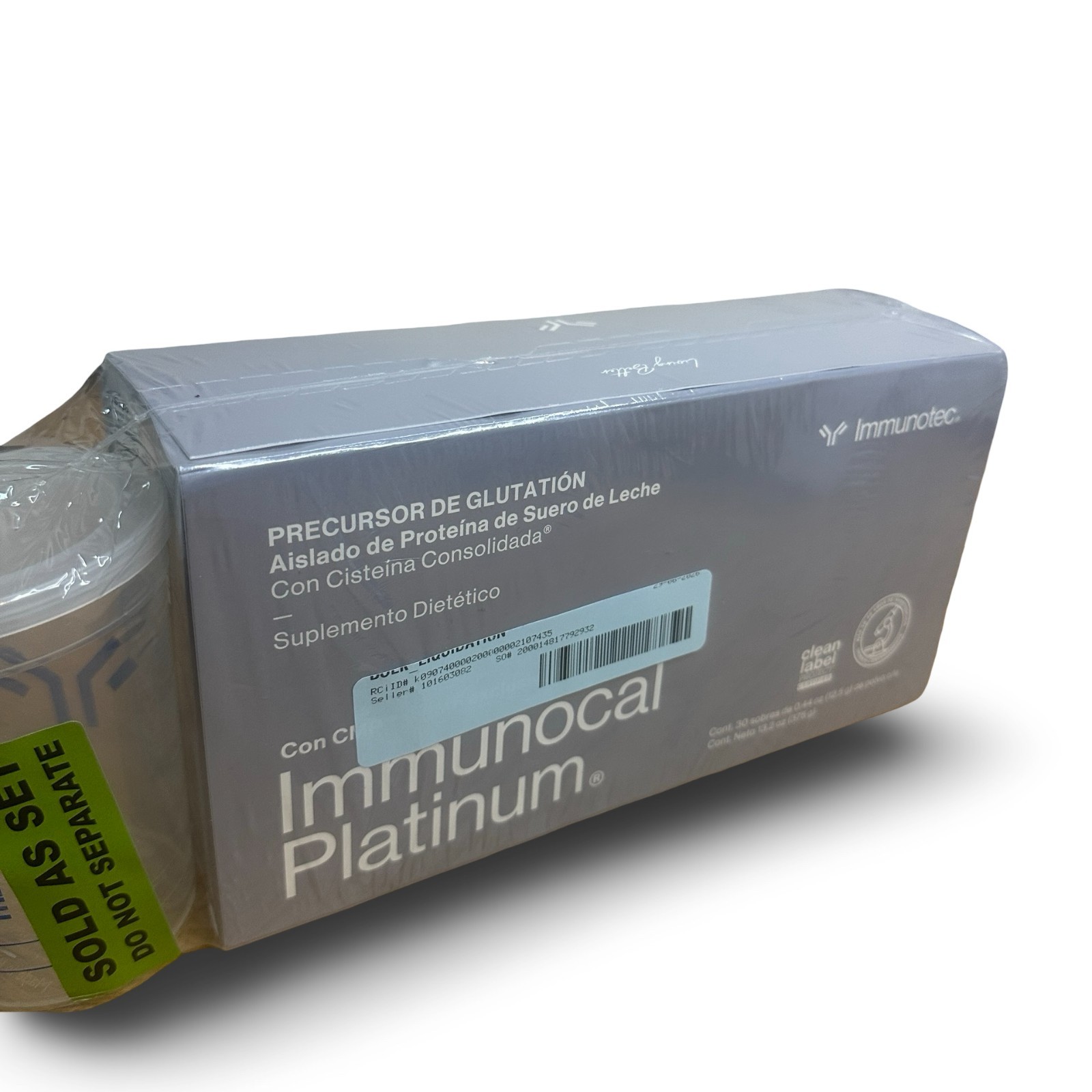 Immunotec Immunocal Platinum 30 Pouches w/ Shaker Cup Exp 1/2028 Sealed
