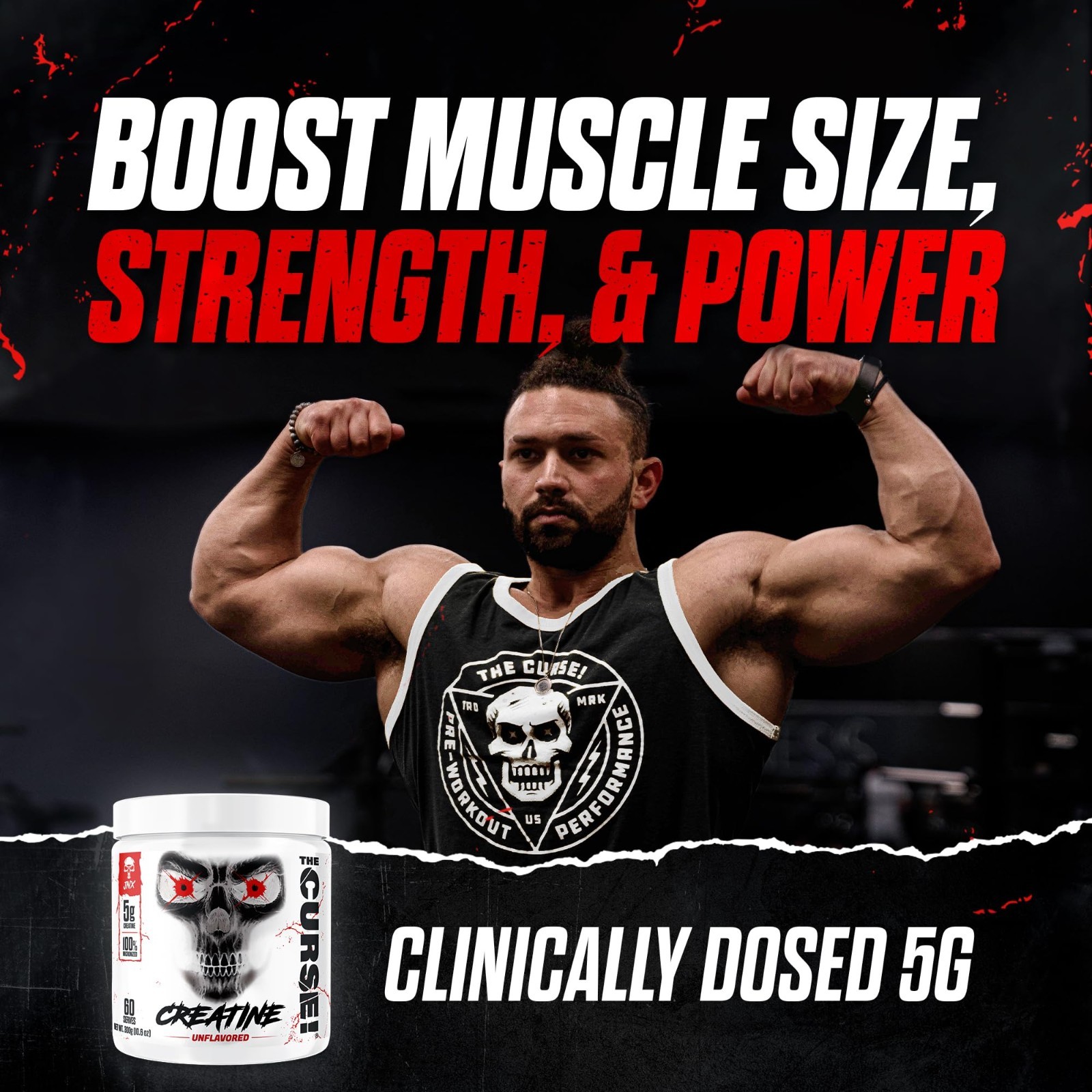Micronized Creatine Monohydrate Powder 500g | Unflavored, 100 Servings, Pre & Po