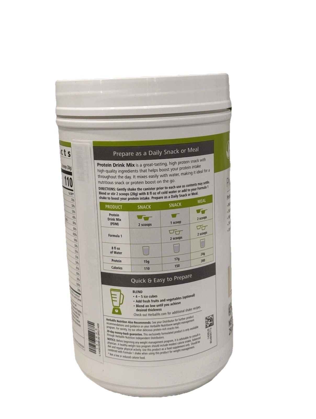 Herbalife Nutrition Vanilla Gluten-Free Protein Drink Mix Powder 29.6 oz