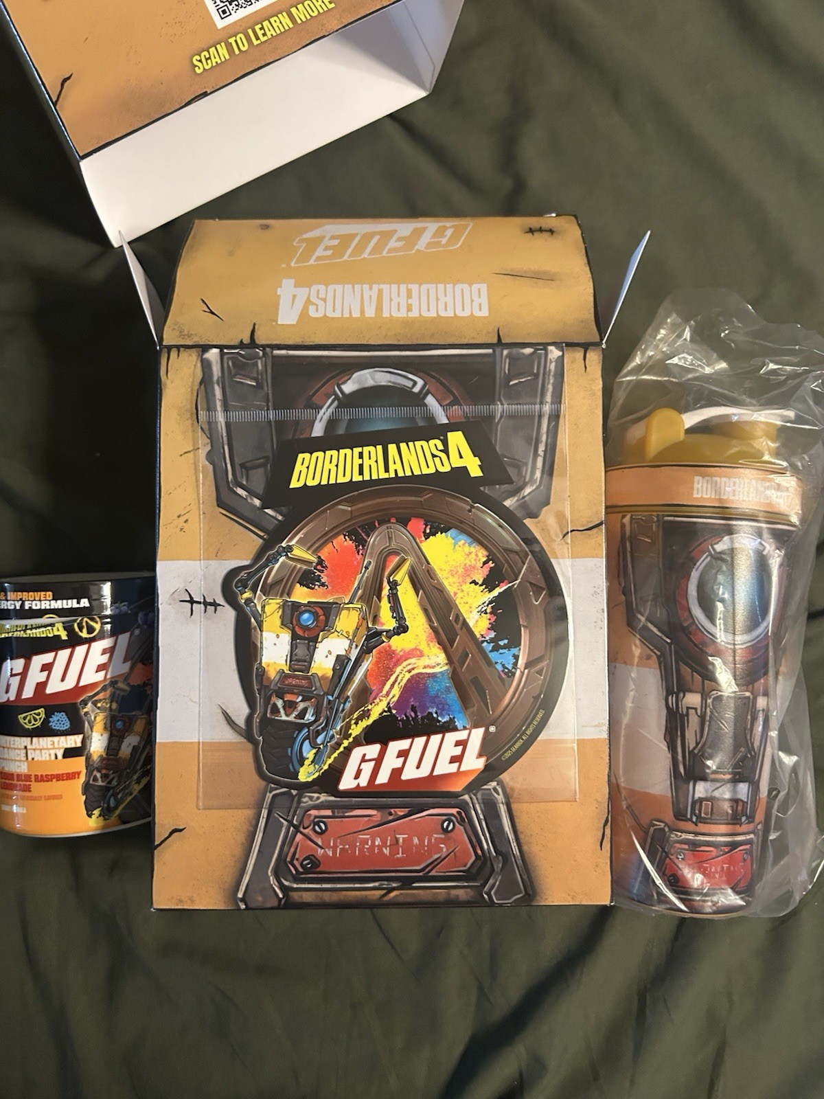 Gfuel Borderlands 4 Collectors Box + Tub + Shaker + Golden Key G FUEL