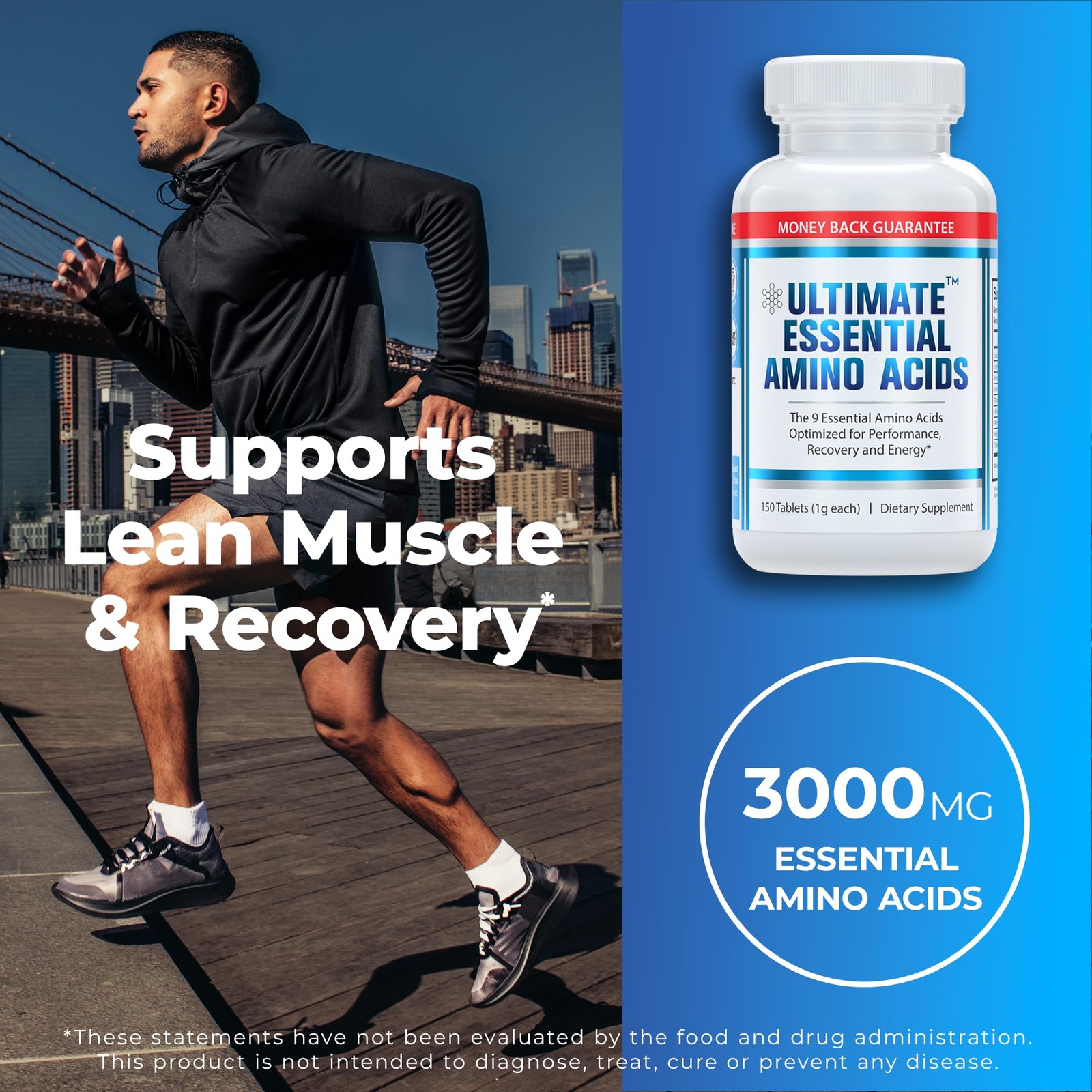 100% Essential Amino Acid Supplement for Cutting, Fasting & Workouts – All 9 EAA