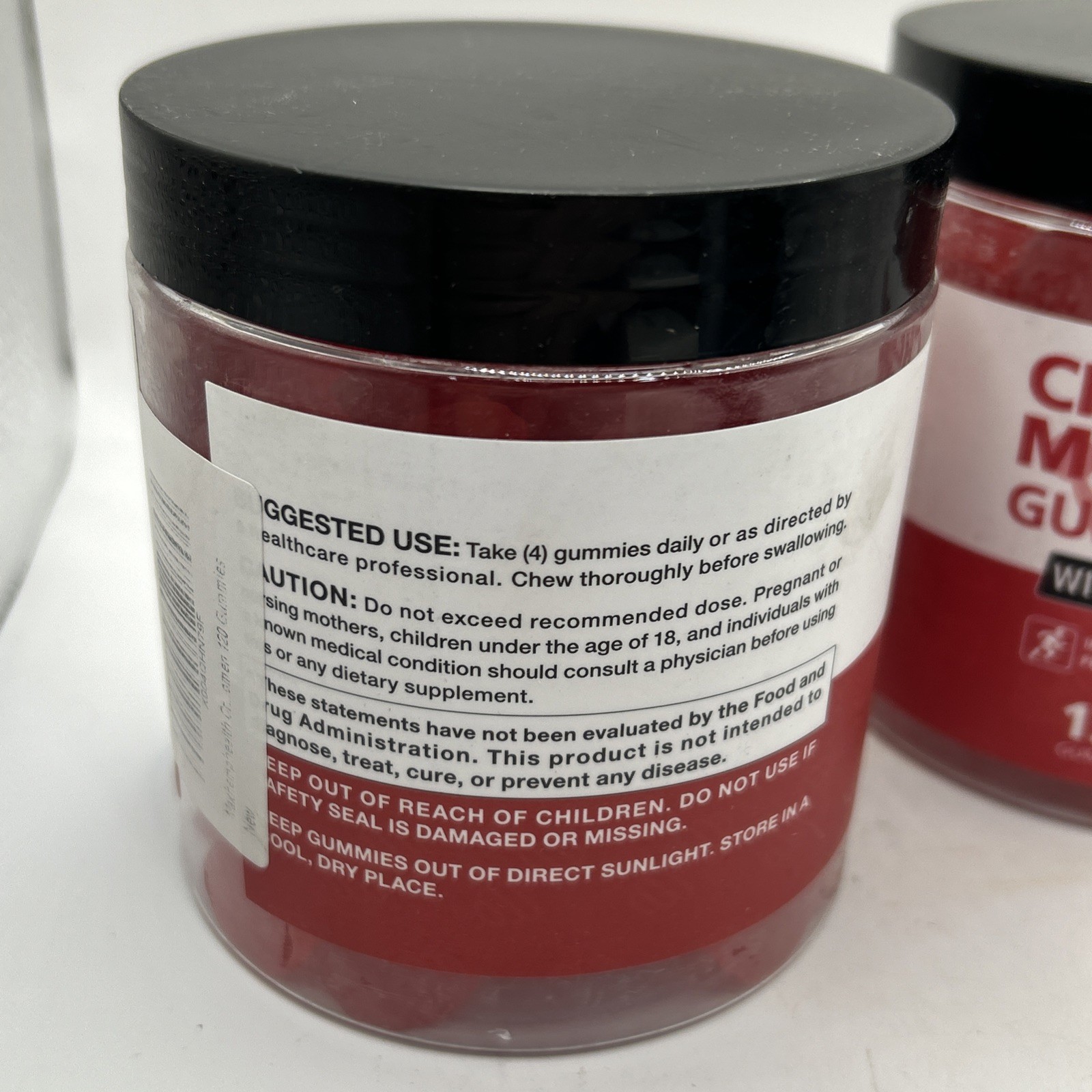 2x Maxhemphealth Creatine Monohydrate Gummies with L-Taurine & B12 120 Raspberry