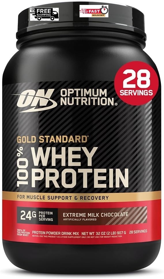 Optimum Nutrition Gold Standard 100% Whey Protein Powder, 2 Pound (Pack of 1)