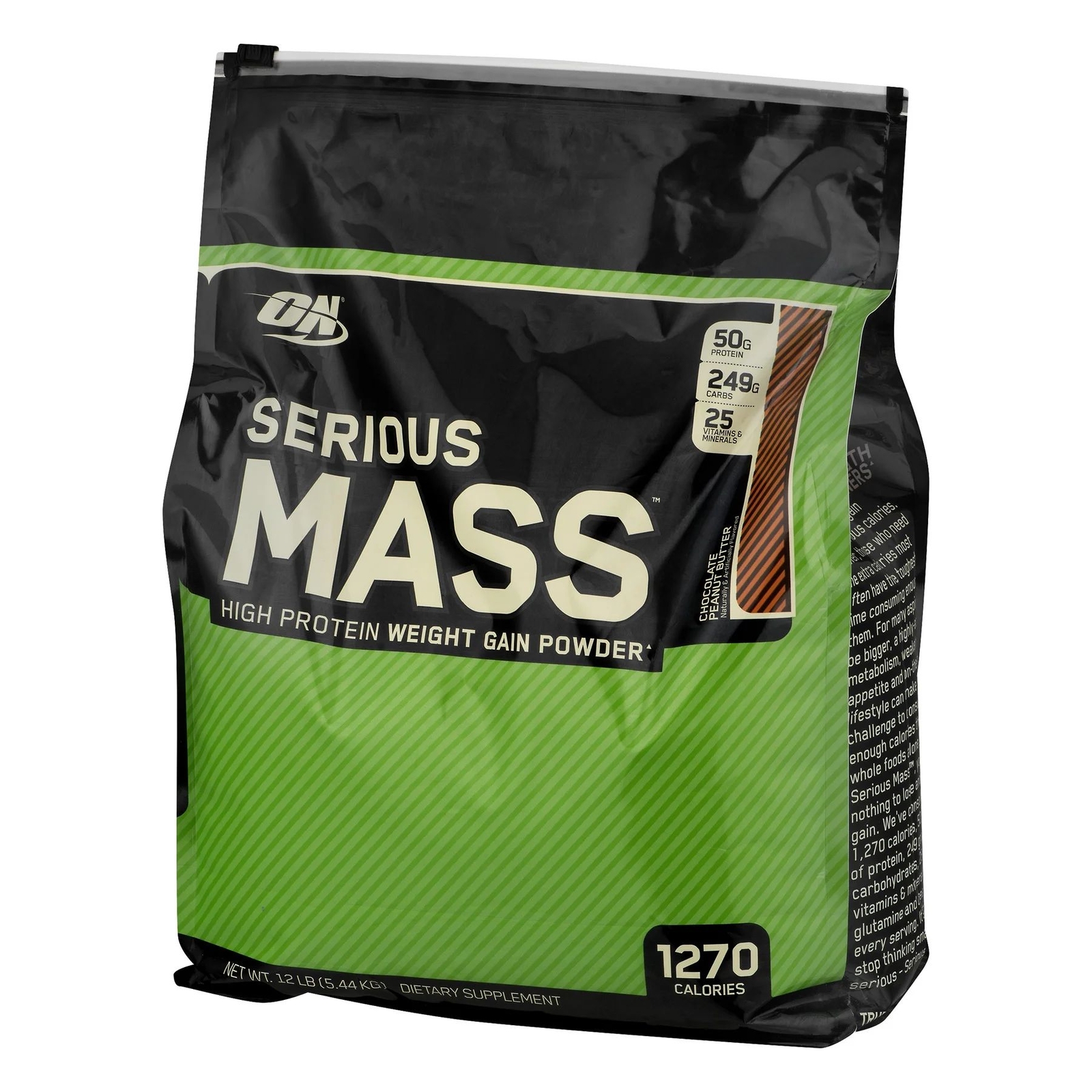 Optimum Nutrition Serious Mass Weight Gainer Protein Chocolate Peanut Butter …