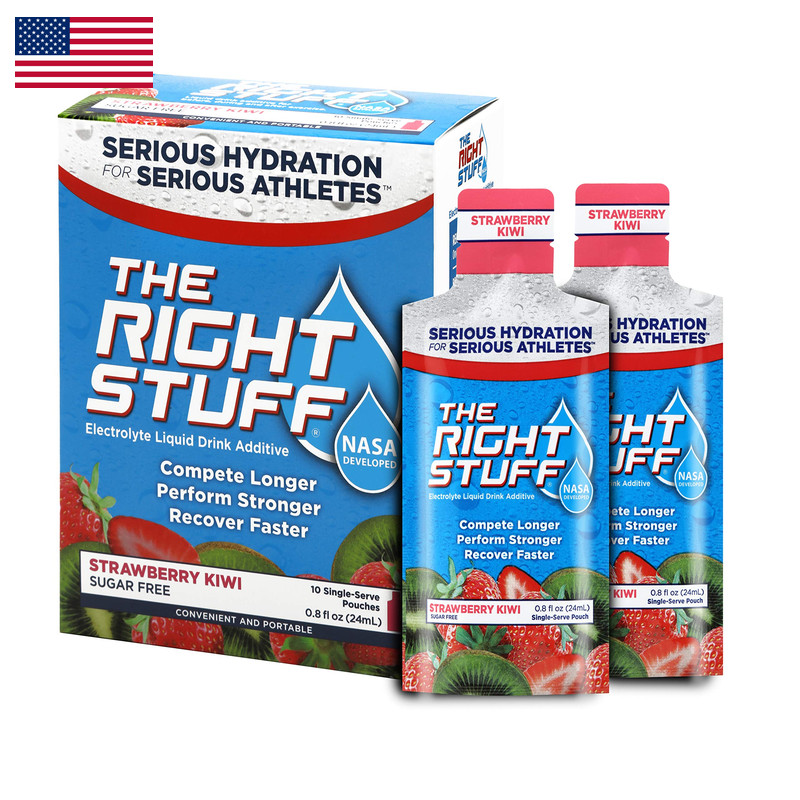 The Right Stuff Electrolyte Drink Concentrate – 10 Pouch – Strawberry Kiwi
