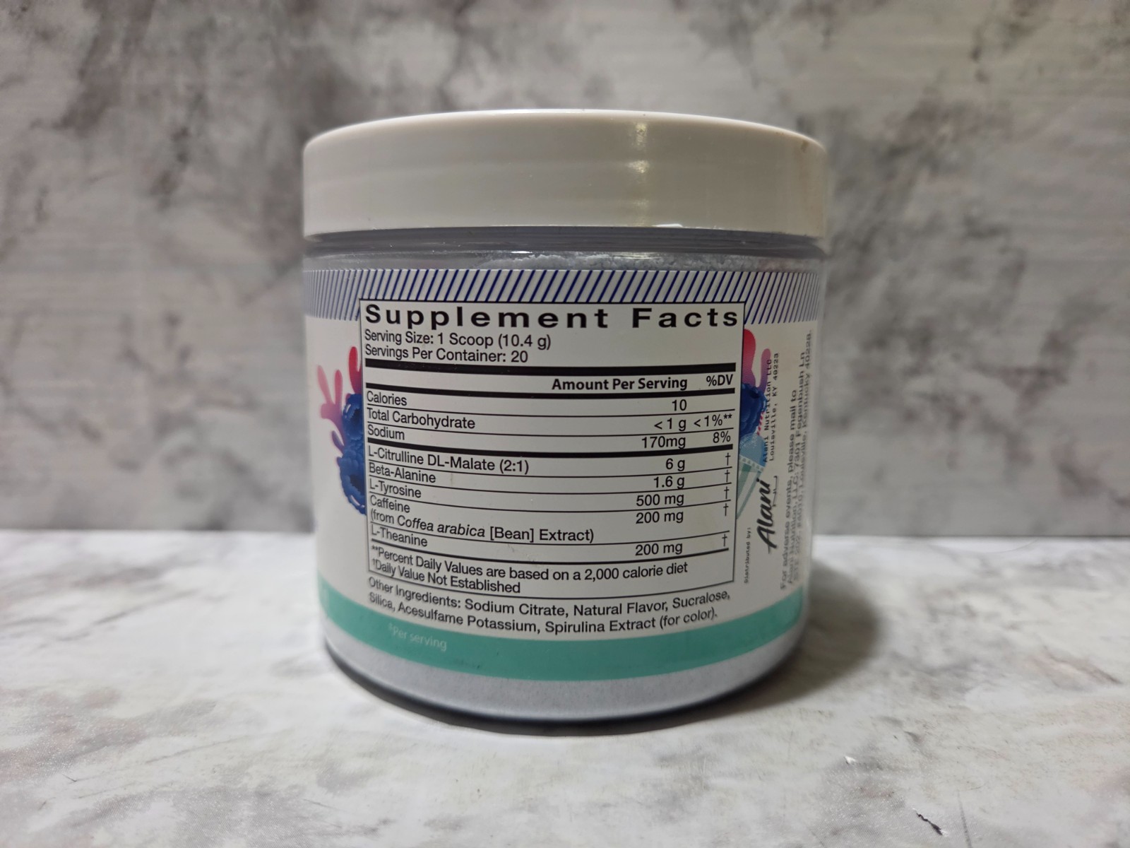 Alani Nu Pre-Workout Energy Endurance Pump 20 Servings Blue Slush 7.3 OZ 9/2026
