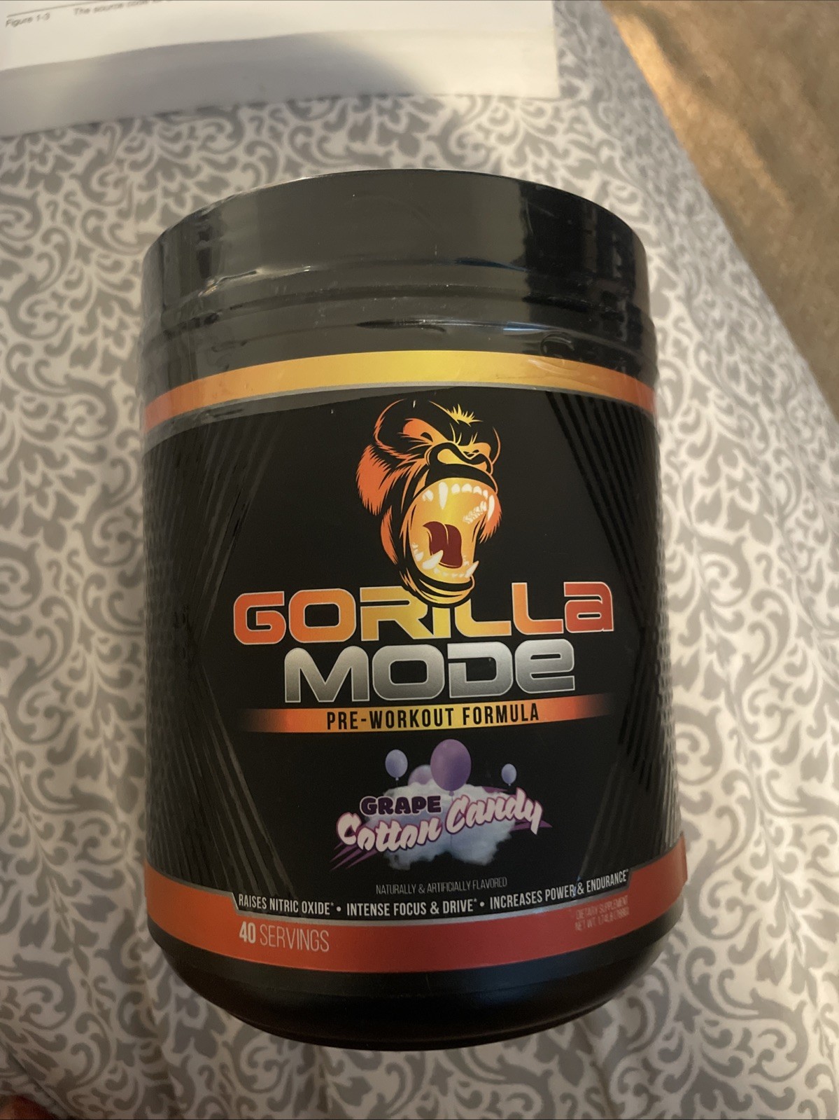 Gorilla Mind Laser Focus Energy – L-Citrulline, Creatine,(Cotton Candy Grape)