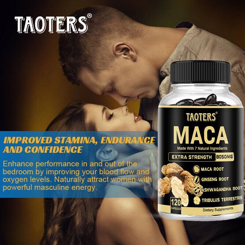 Maca Capsules: Natural Formula for Men’s Health and Energy with 7 Ingredients