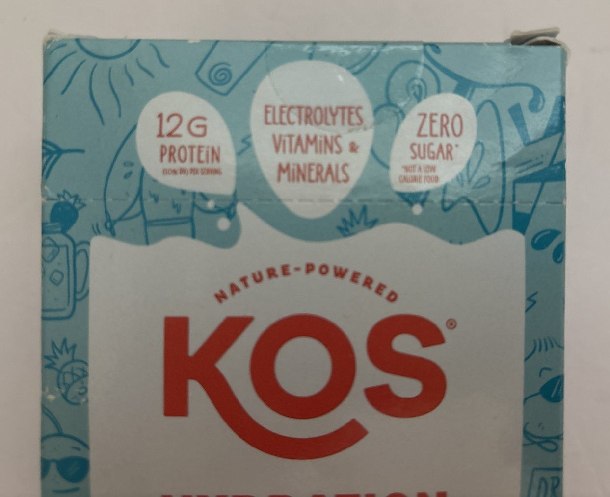 Kos Hydration Protein Nature Powered Drink Mix Tropical Electrolytes 7 Packets