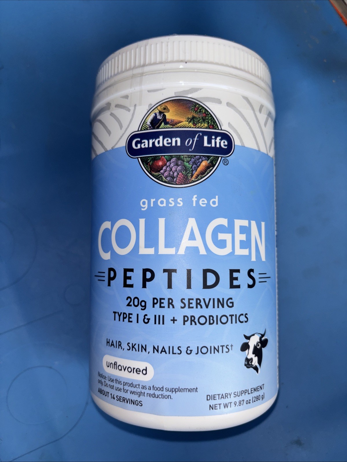 Garden of Life Grass Fed Collagen Peptides Powder Unflavored Collagen Powd