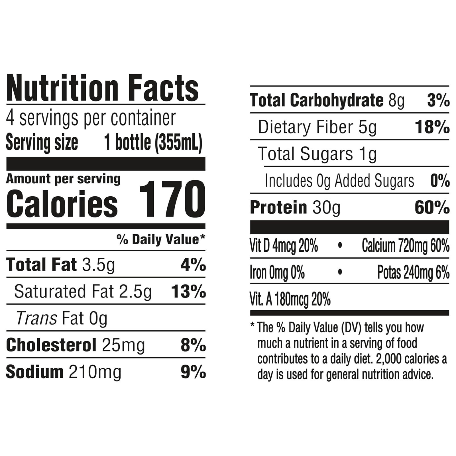 Oikos Strawberry Protein Shake 30g, Ready to Drink, 12 fl oz, 4 Count