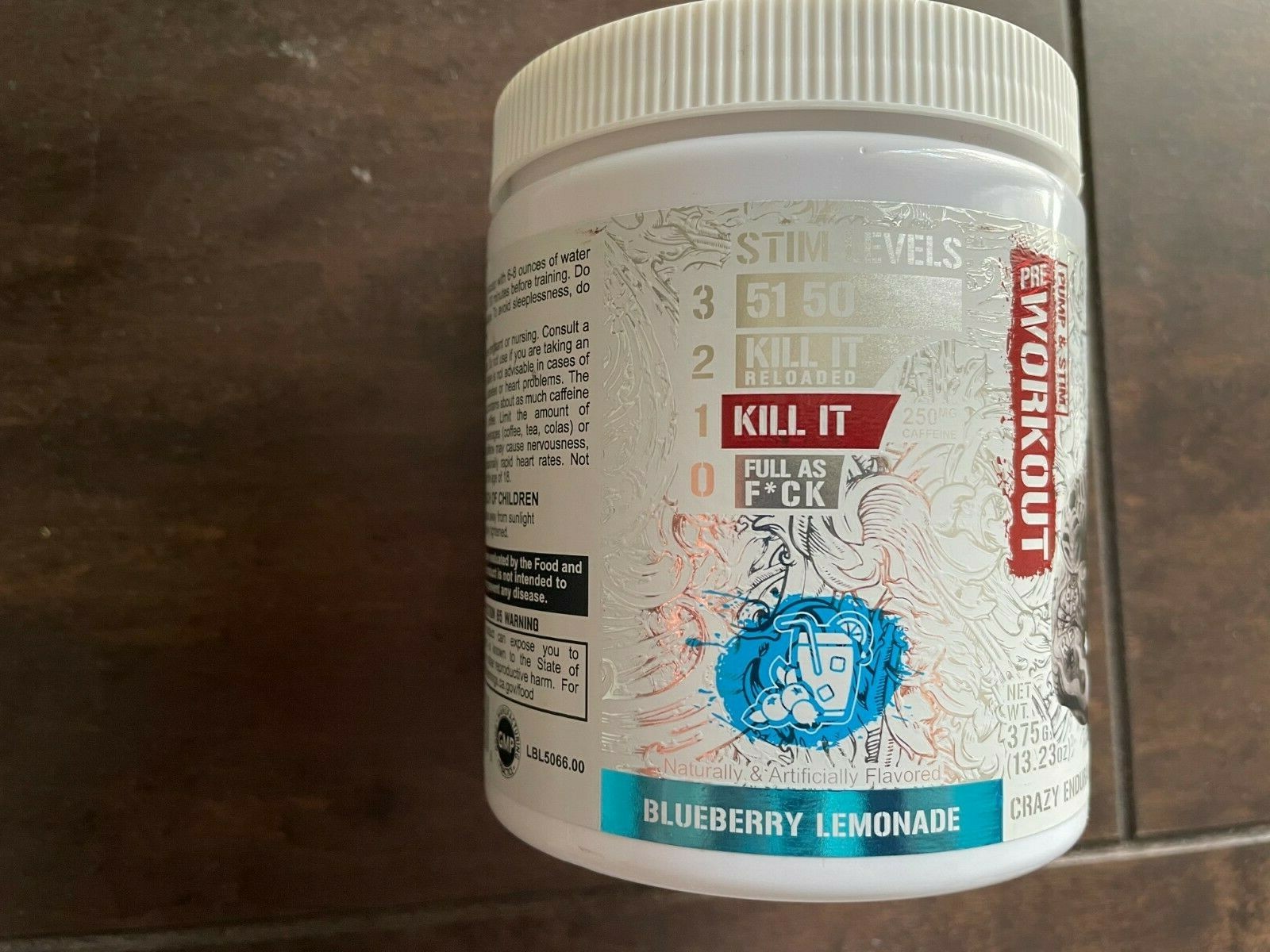 Rich Piana 5% All Day You May Blueberry Lemonade Full EAA Blend 5G Leucine 