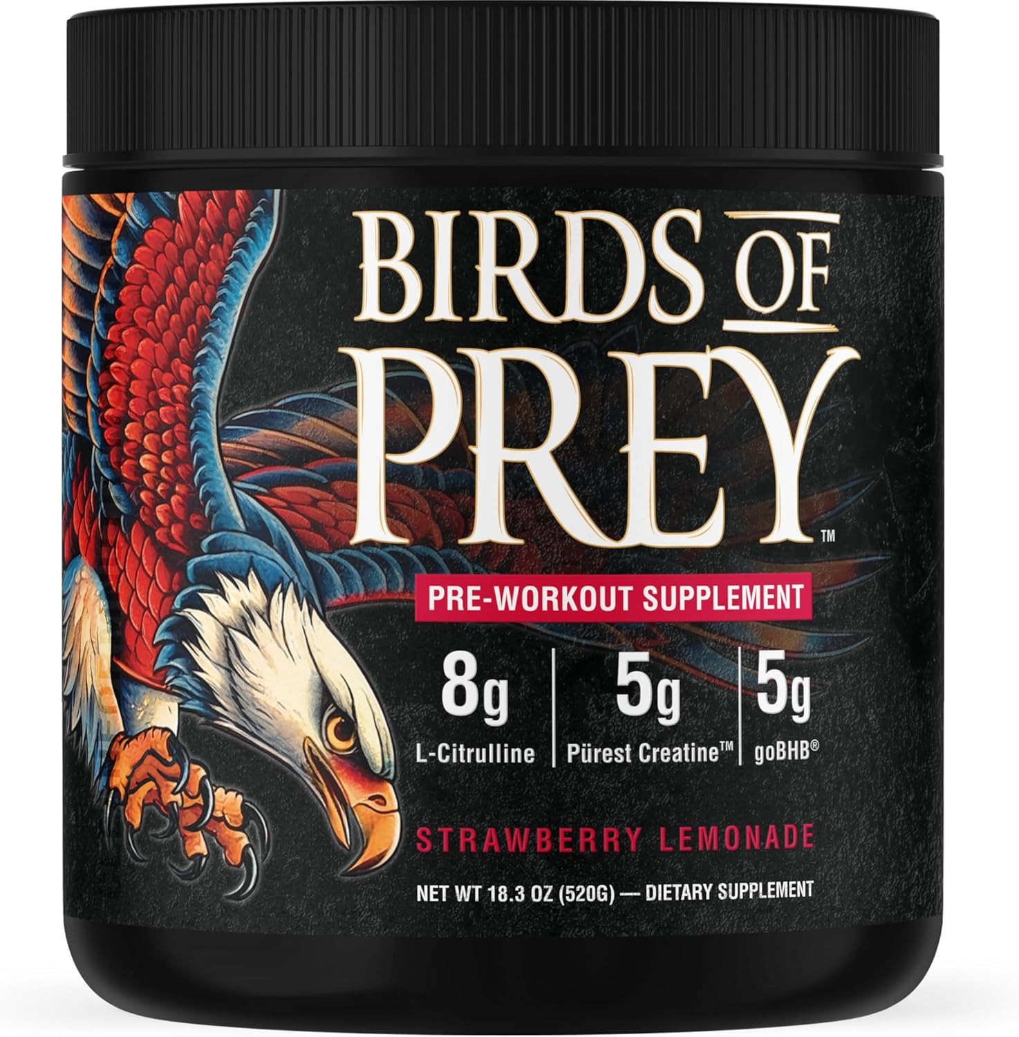 Birds of Prey Gobhb® Caffeine-Free Pre-Workout Powder – Smart Energy, Supports B