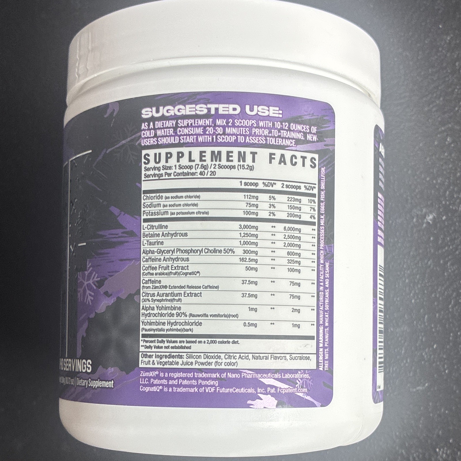 Axe & Sledge Supplements Pre-Workout Powder Candied Sugar Plum 10/26