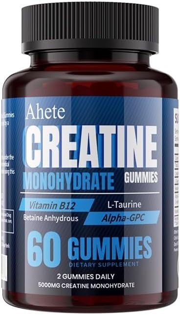 Creatine Monohydrate Gummies – 60 Gummies – 5000mg – Muscle Strength and Energy