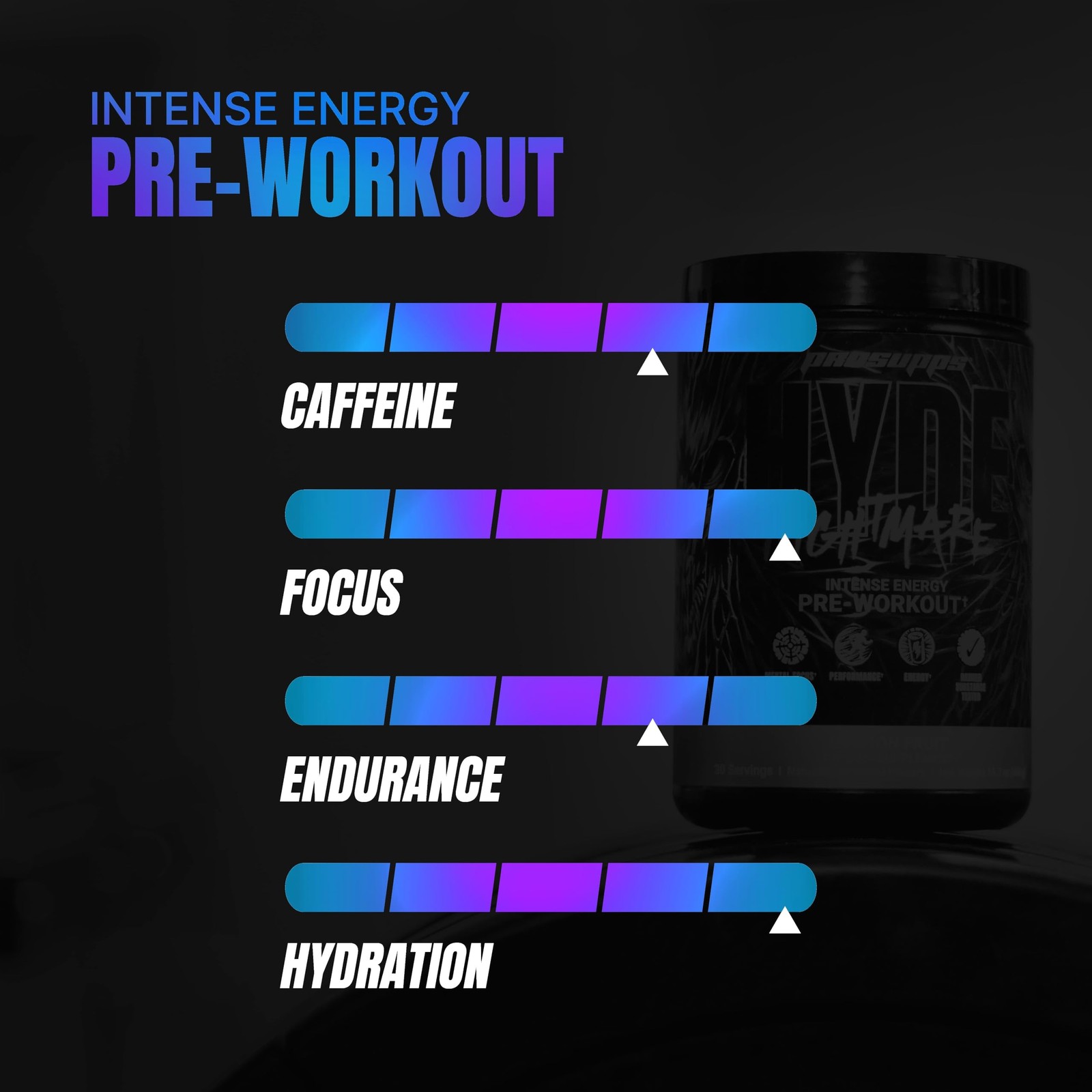 Mr Hyde Nightmare Pre Workout 396g – Energy & Focus Supplement, Jawbreaker