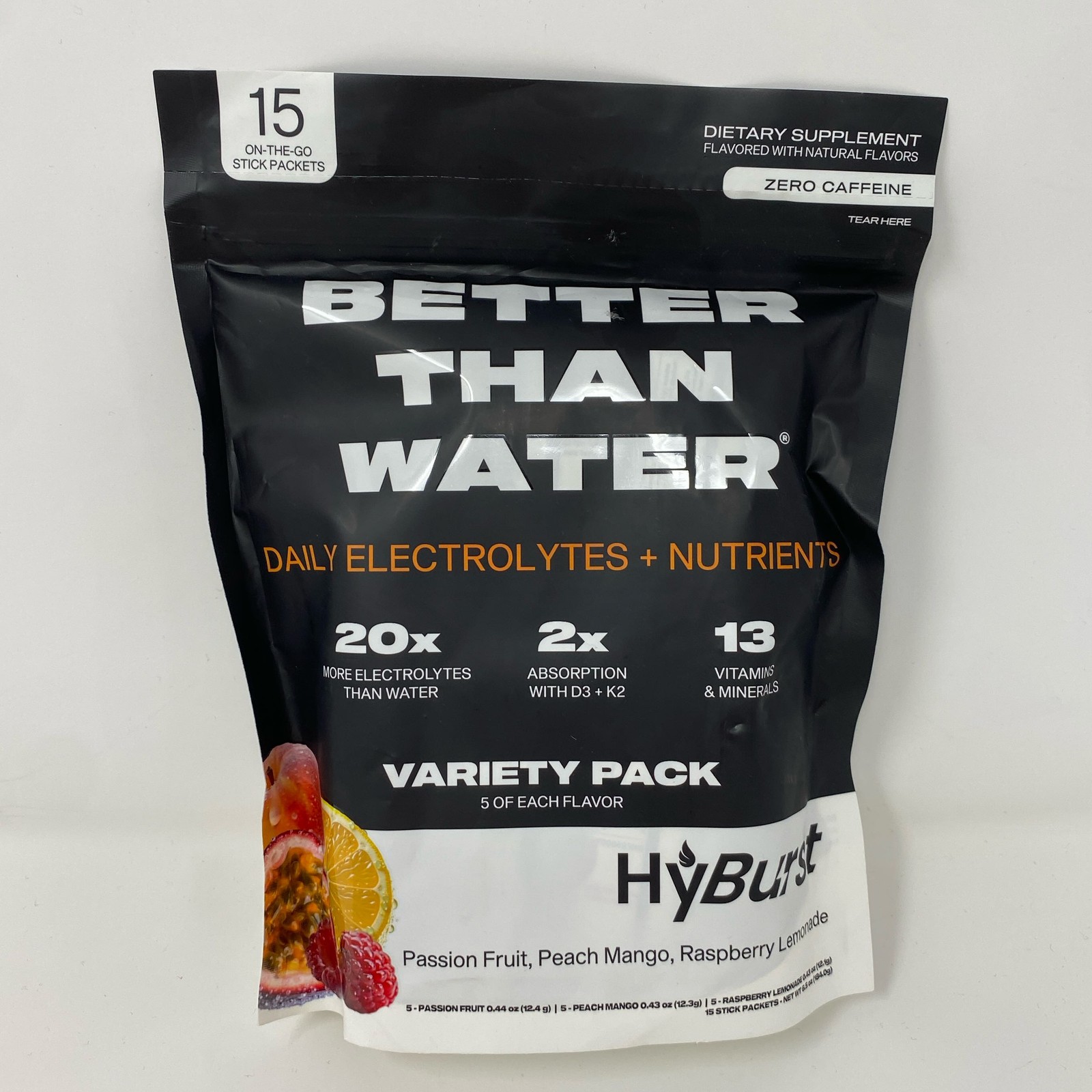 HyBurst Better Than Water Electrolyte Mix Variety Pack 15ct