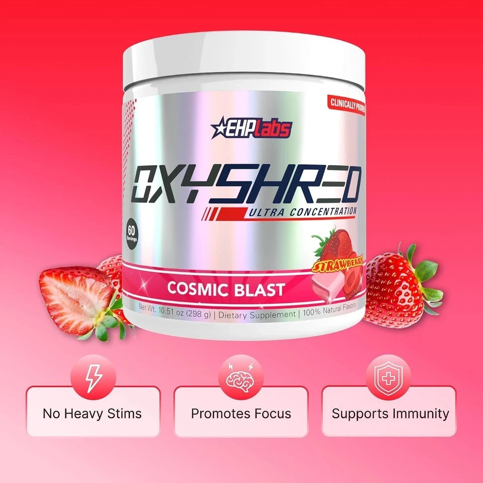 EHP Labs OxyShred 60 Servings – Cosmic Blast, 2-Bottle Set