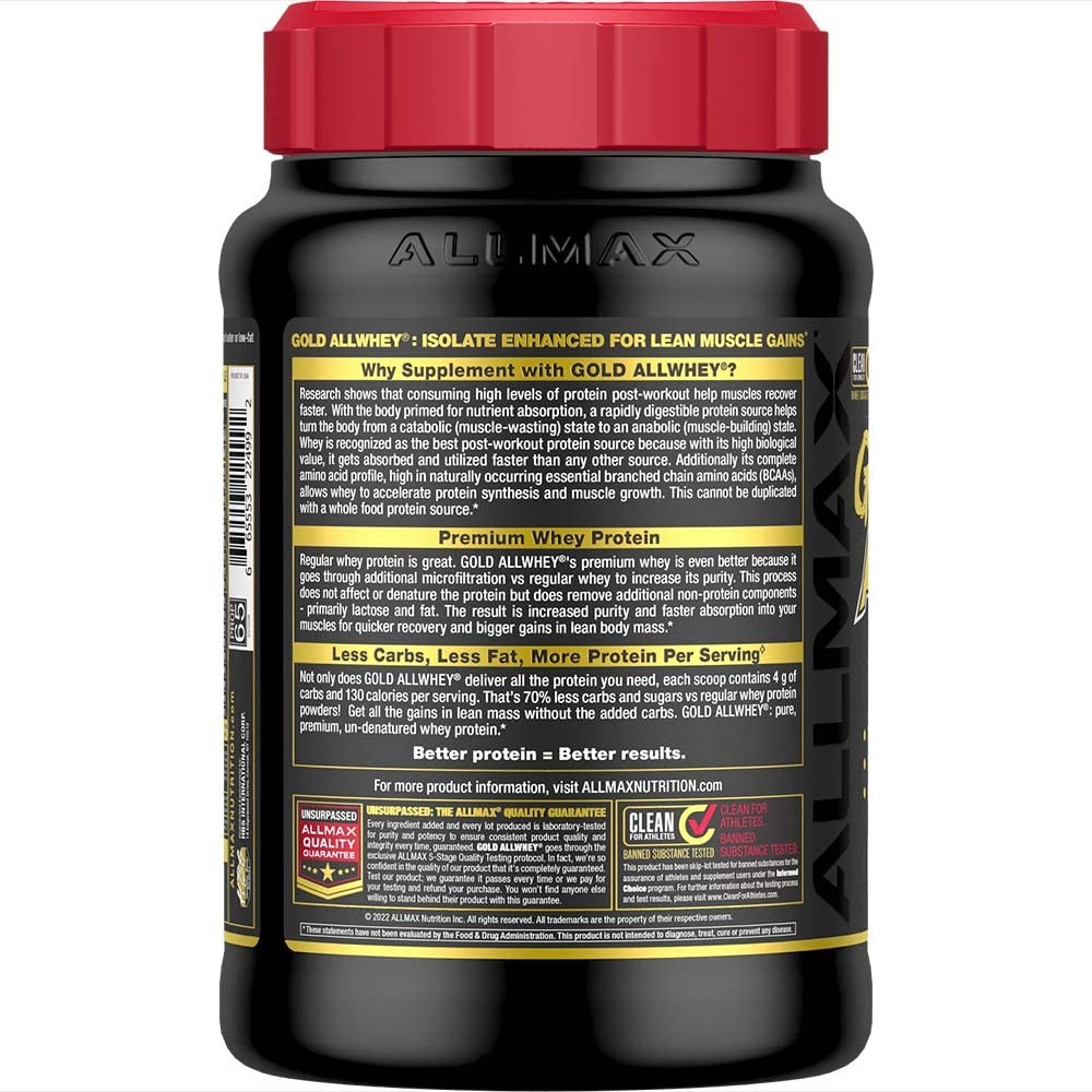 ALLMAX Nutrition Gold ALLWHEY Chocolate Peanut Butter – 2 lb – 24 Grams of Pr…