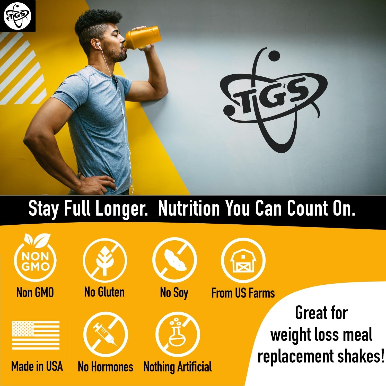 TGS Nutrition Vanilla Whey Protein Powder 2lb – No Artificial Sweeteners, All Na