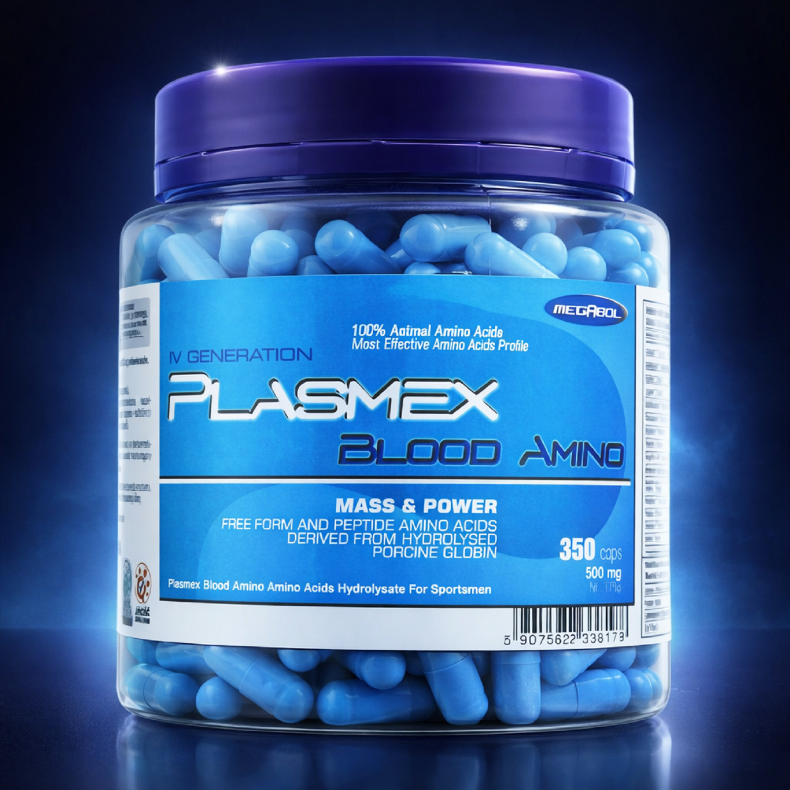 PLASMEX 350 Capsules Anabolic Amino Acids BCAA – Mass & Power – Muscle Growth