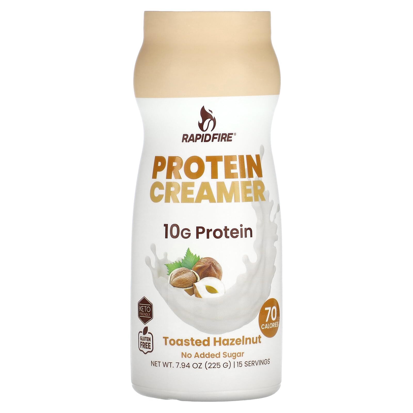 Toasted Hazelnut Protein Creamer with Collagen 10g Whey Milk Blend 7.94oz