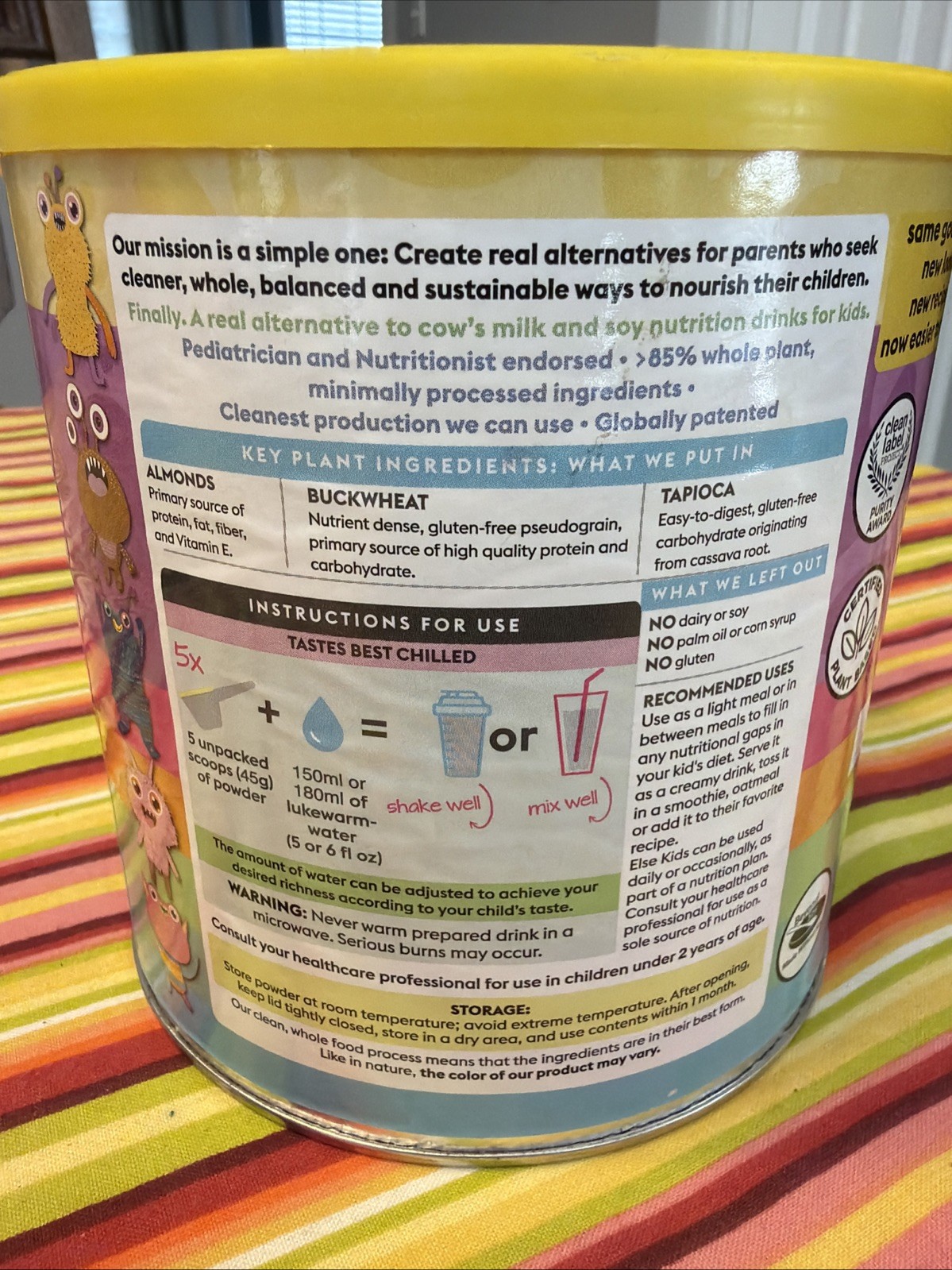Dec 26 Else Nutrition Plant-Based Protein Shake Powder for Kids – Vanilla
