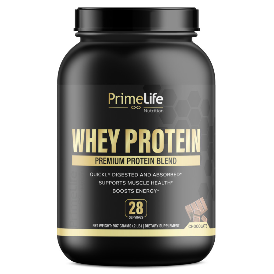 Whey Protein Powder Primelife Nutrition | Chocolate 2LBS | 28 Servings