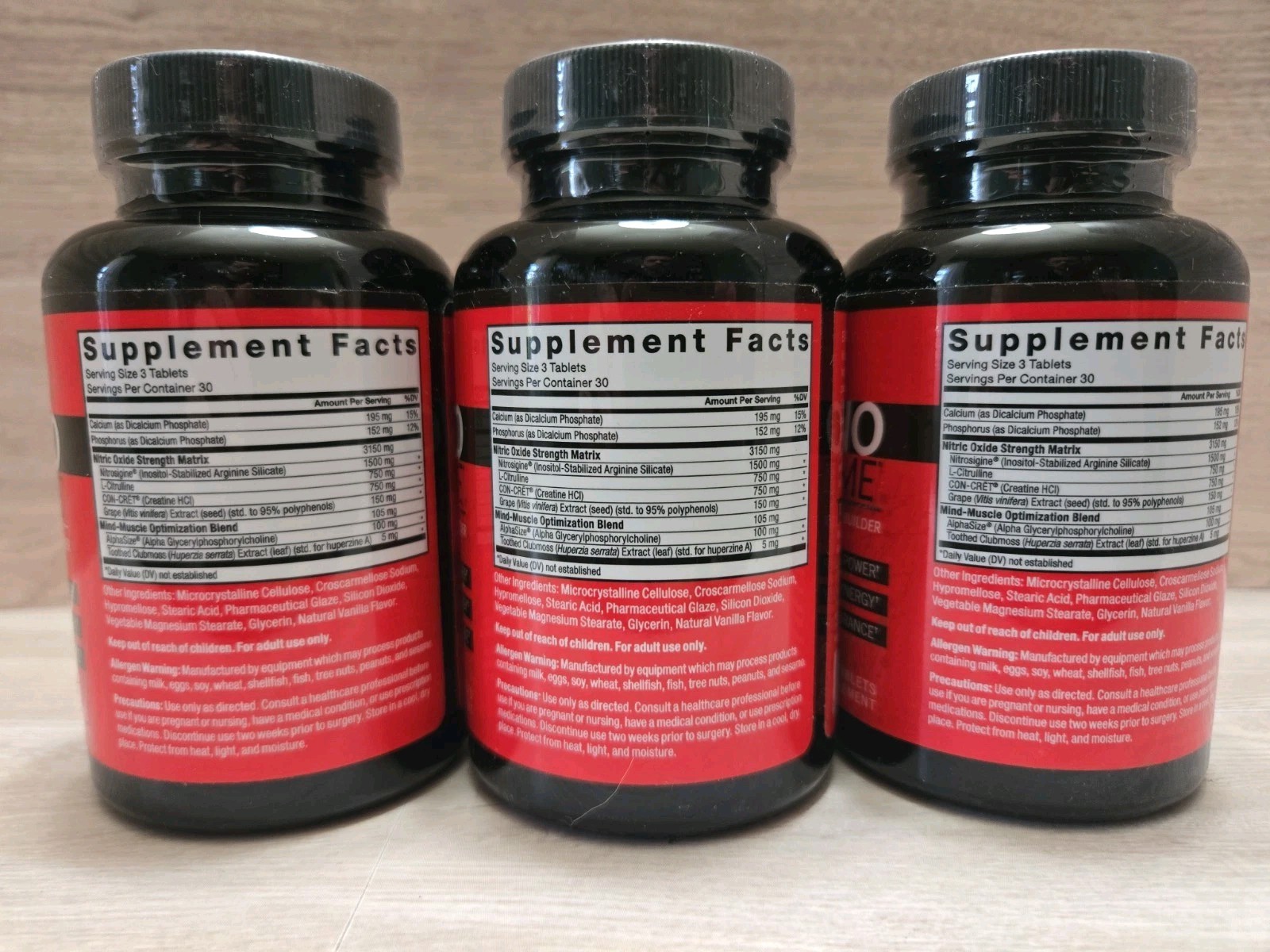 Lot Of 3 VolcaNO Extreme Pre Workout Nitric Oxide Booster & Muscle Builder