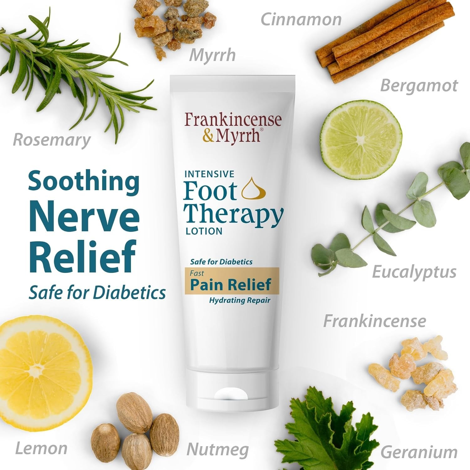 Healing Lotion with Frankincense and Myrrh for Neuropathy and Pain Relief
