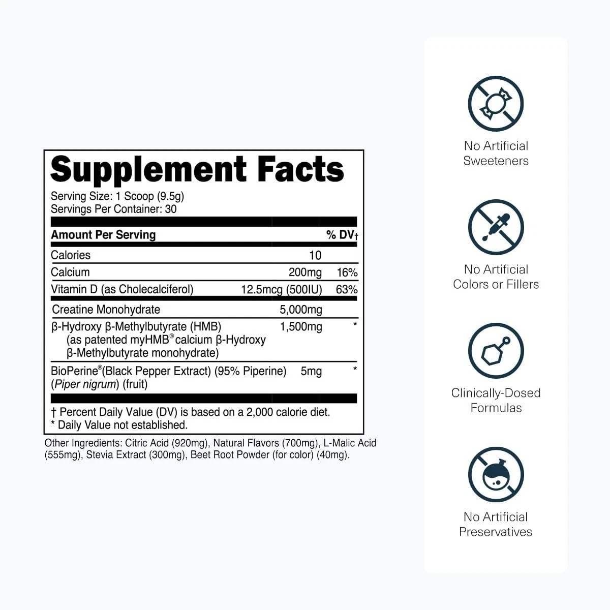 Creatine HMB – Creatine Monohydrate Powder with HMB for Muscle Growth, Increa…