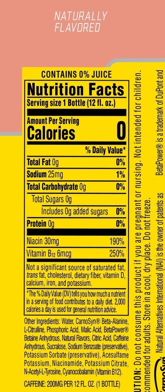 C4 Energy Fruit Punch Drink with Beta-Alanine, Zero Sugar – Perfect for Workouts