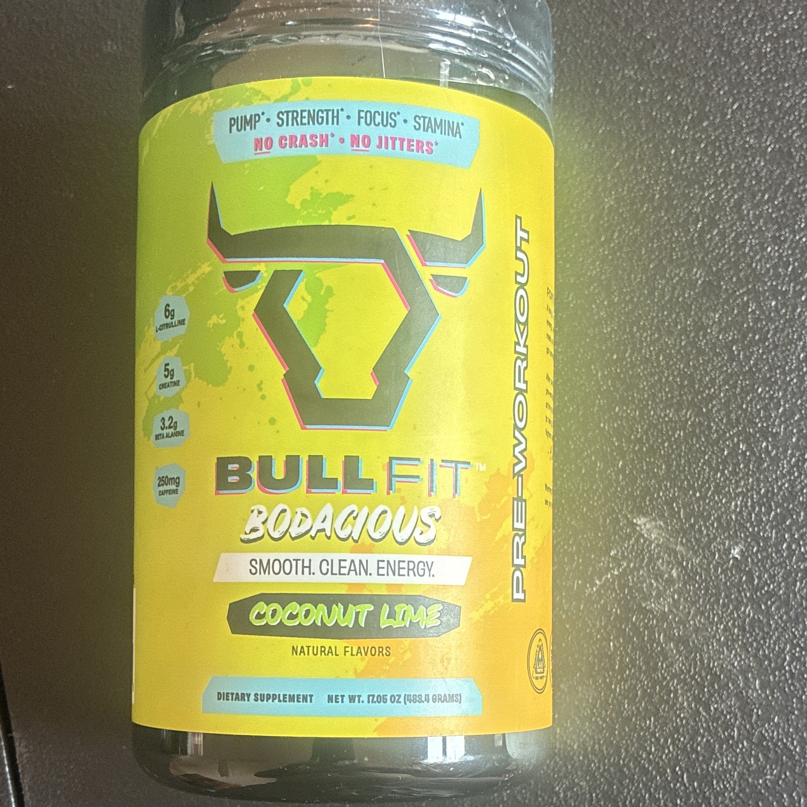 BullFit Bodacious Pre-Workout Powder Coconut Lime 20sv exp Jul 26