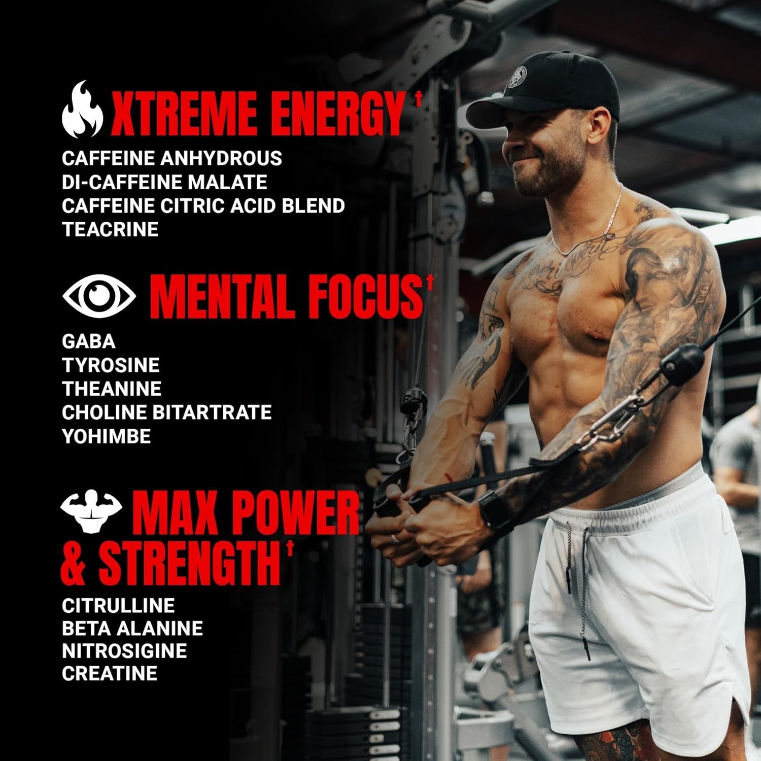 Mr. Hyde Xtreme Energy Pre Workout – Boost Focus & Pumps, 30 Servings Watermelon