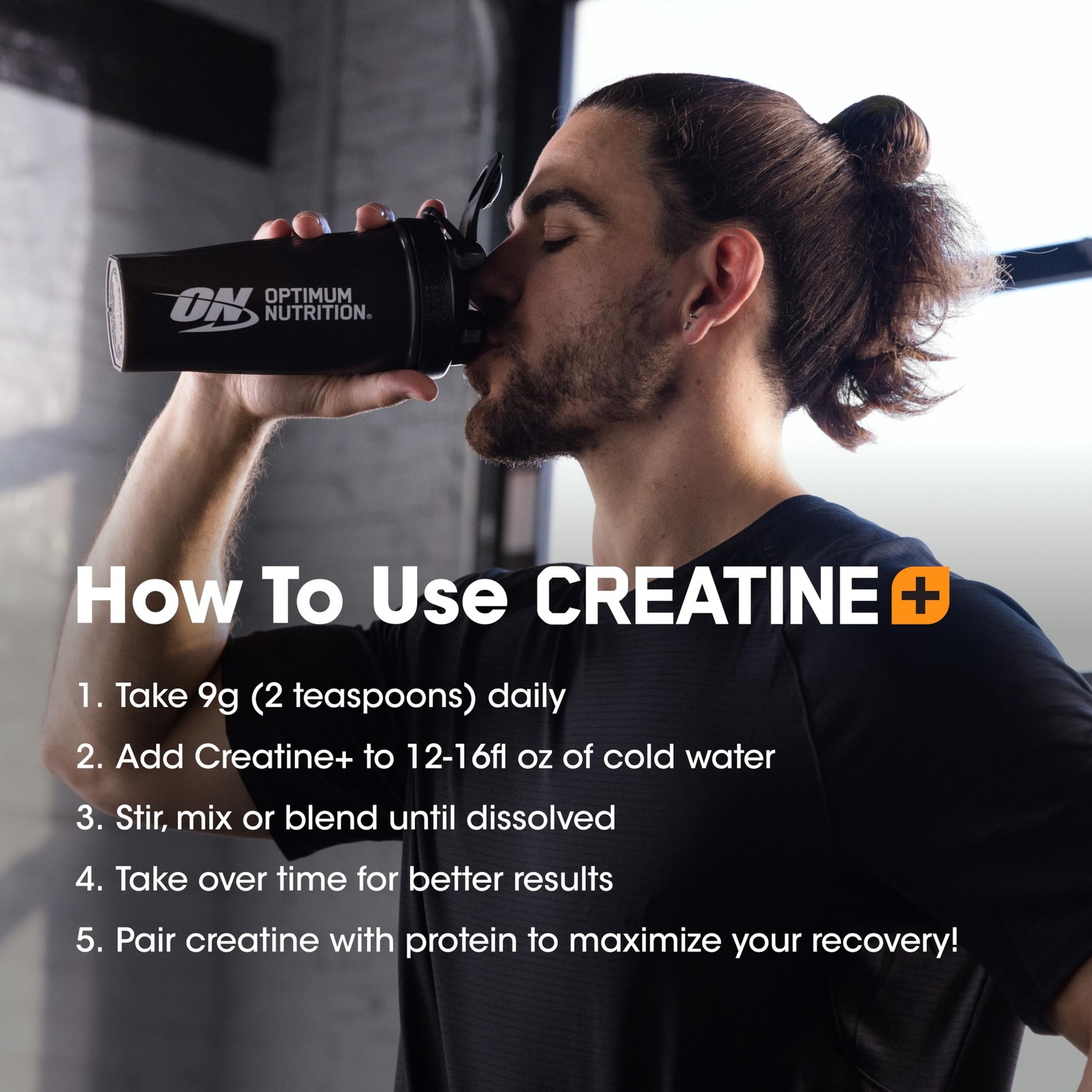 Optimum Nutrition Creatine Monohydrate plus Powder, Strawberry Peach Flavored Cr