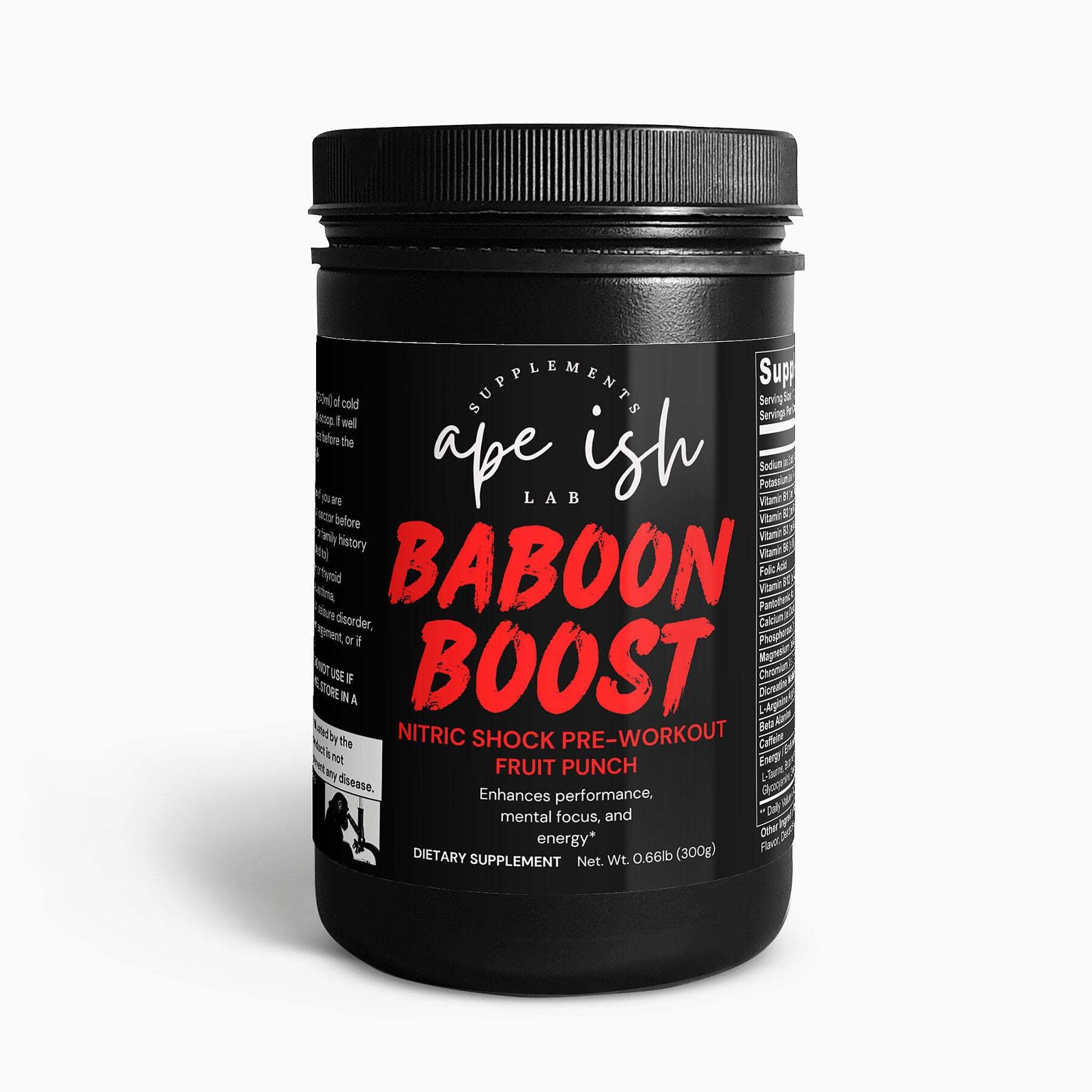 Baboom Boost – Nitric Shock Pre-Workout Powder (Fruit Punch)