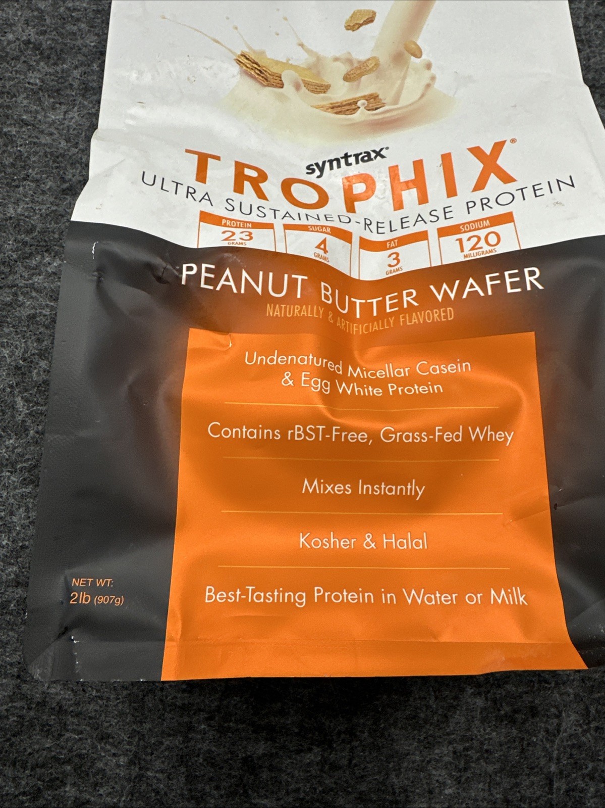 Syntrax Trophix Ultra Sustained-Release Protein Powder Peanut Butter Wafer 2lb
