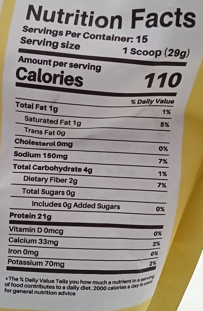 Just Ingredients Protein Powder BB 12/27