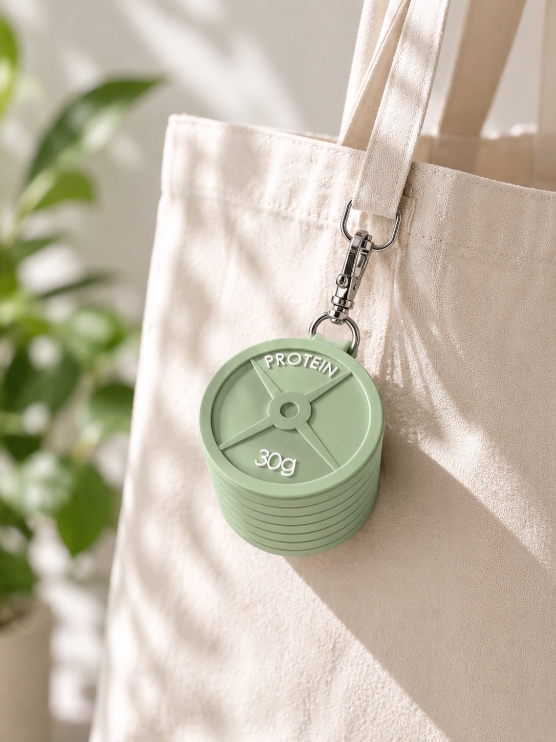 30g Protein Powder Container Keychain | Portable Supplement Storage | Gym Access
