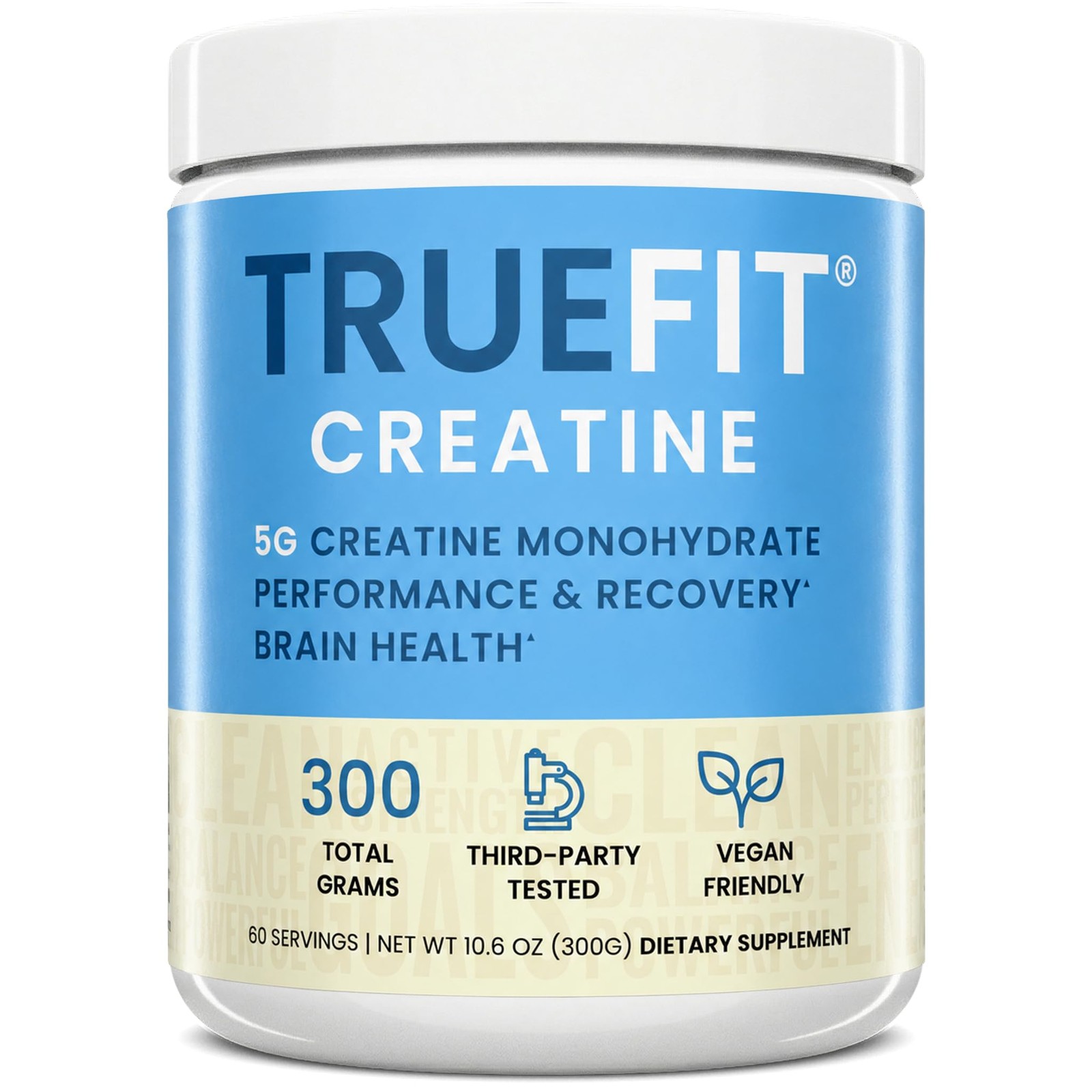 TrueFit Creatine Monohydrate Powder for Women 60 Servings (Pack of 1), White