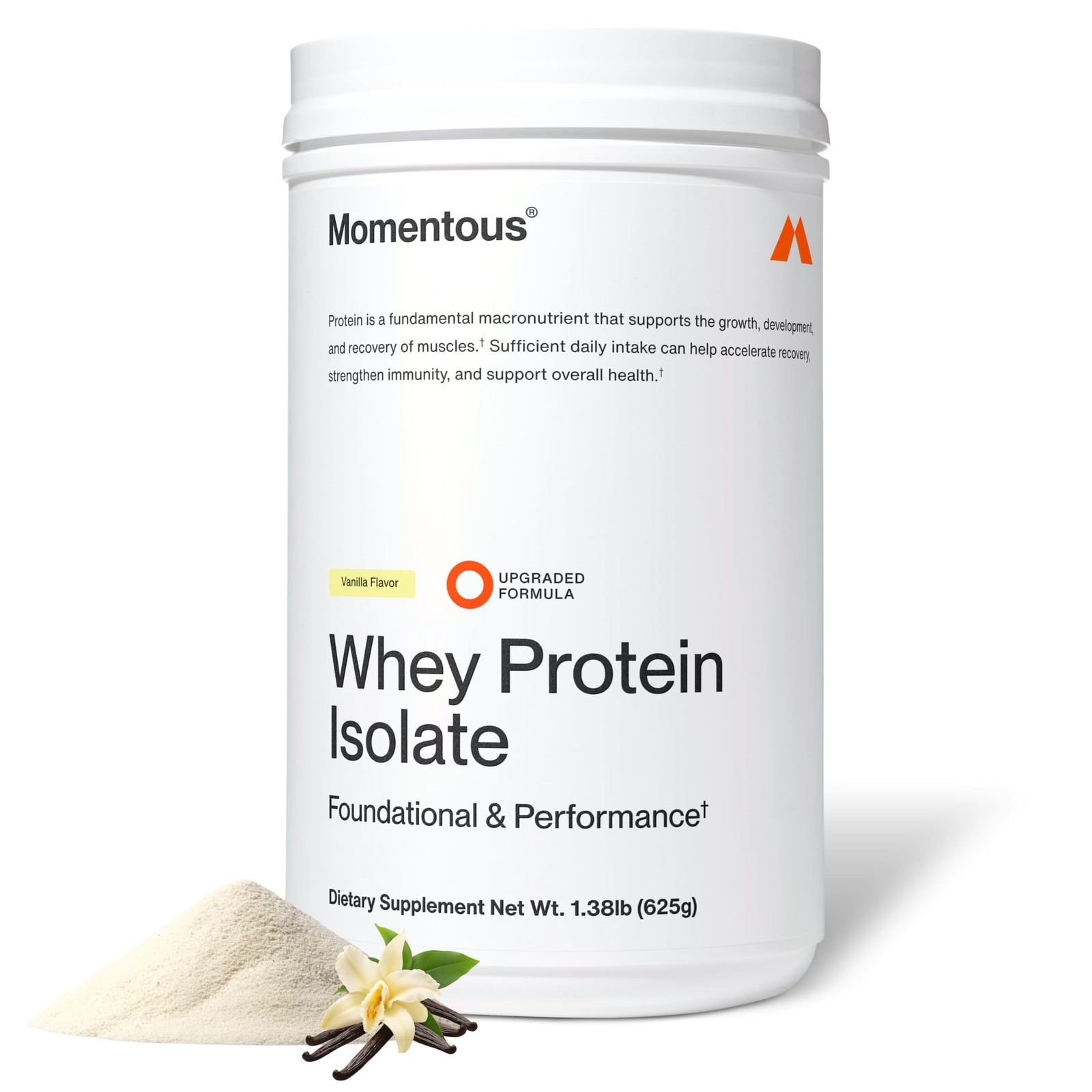Momentous Essential Grass-Fed Whey Protein Powder – 20 g Whey Isolate Protein…